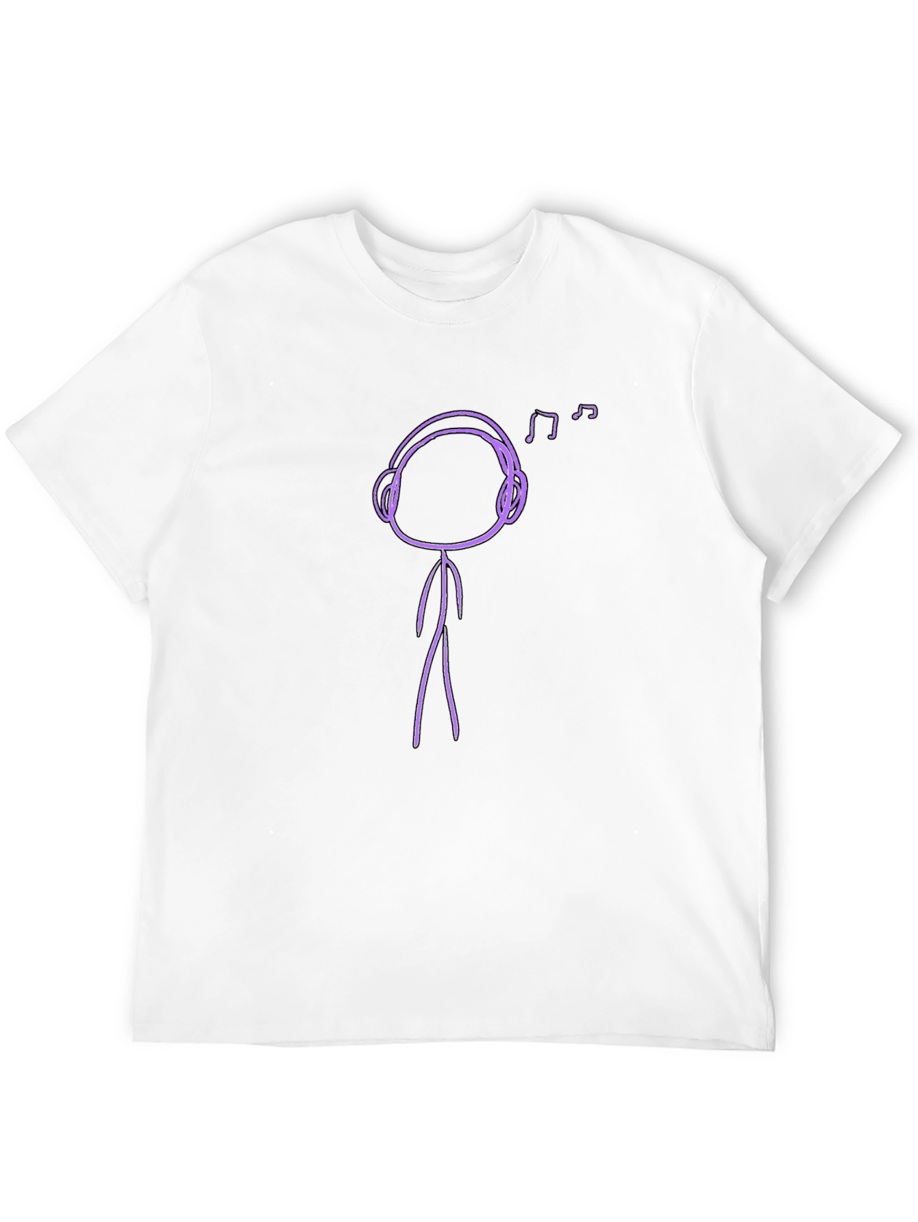Black Music Lover Stick Figure Graphic Tee view 12
