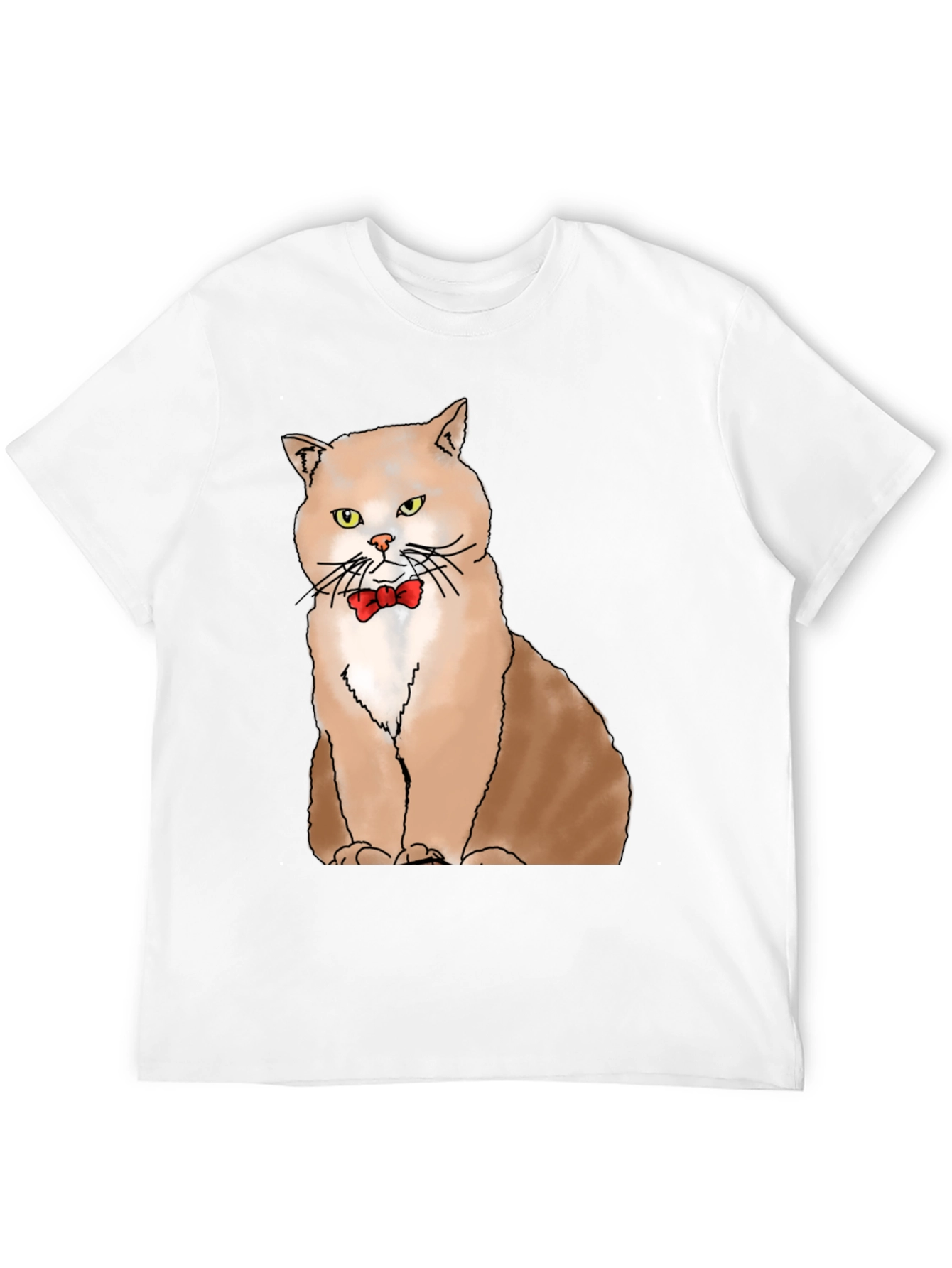 Black Cat with Bowtie Graphic T-Shirt - Black view 12