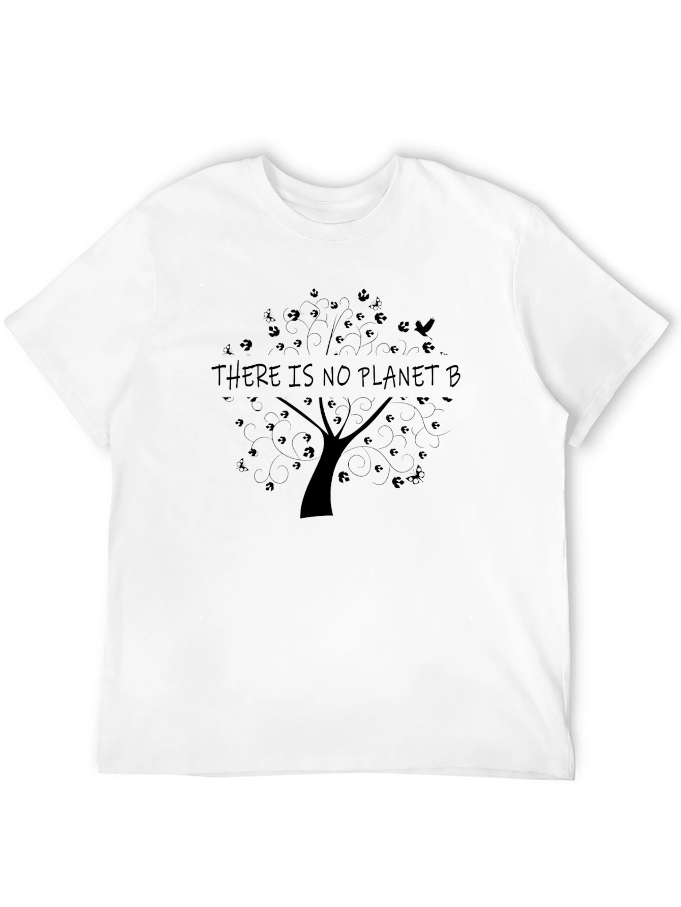 Black Eco-Conscious Black "No Planet B" Tree T-Shirt view 12