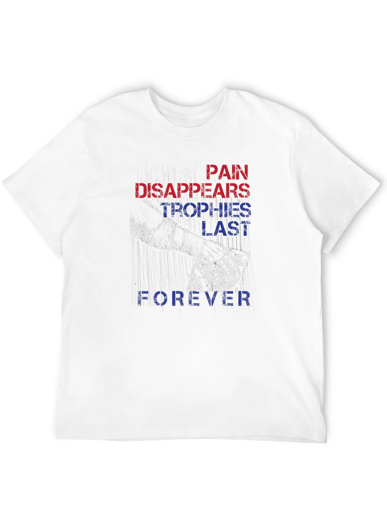 Black Pain Disappears Trophies Last Forever Graphic Tee view 12