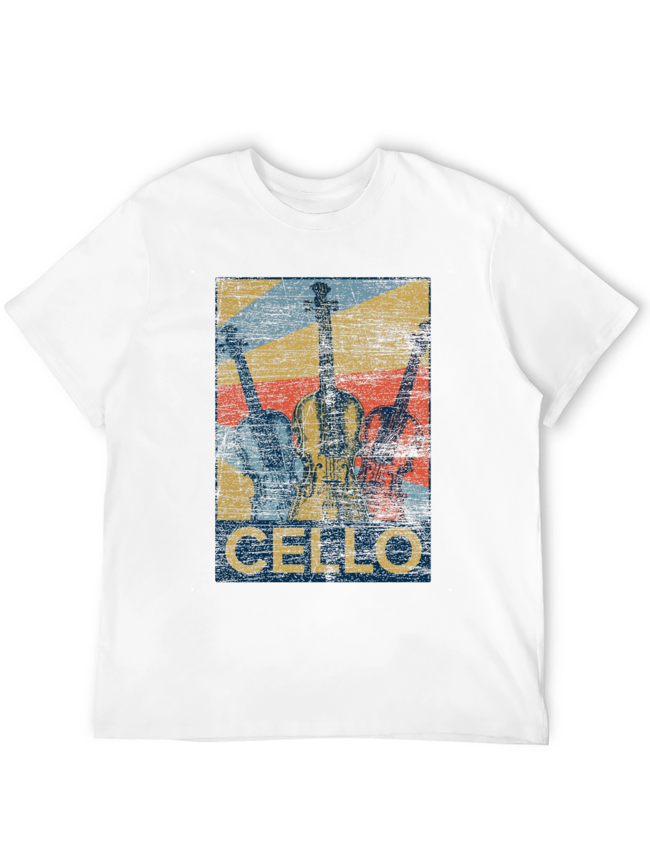 Black Vintage Cello Music T-Shirt - Retro Design view 12