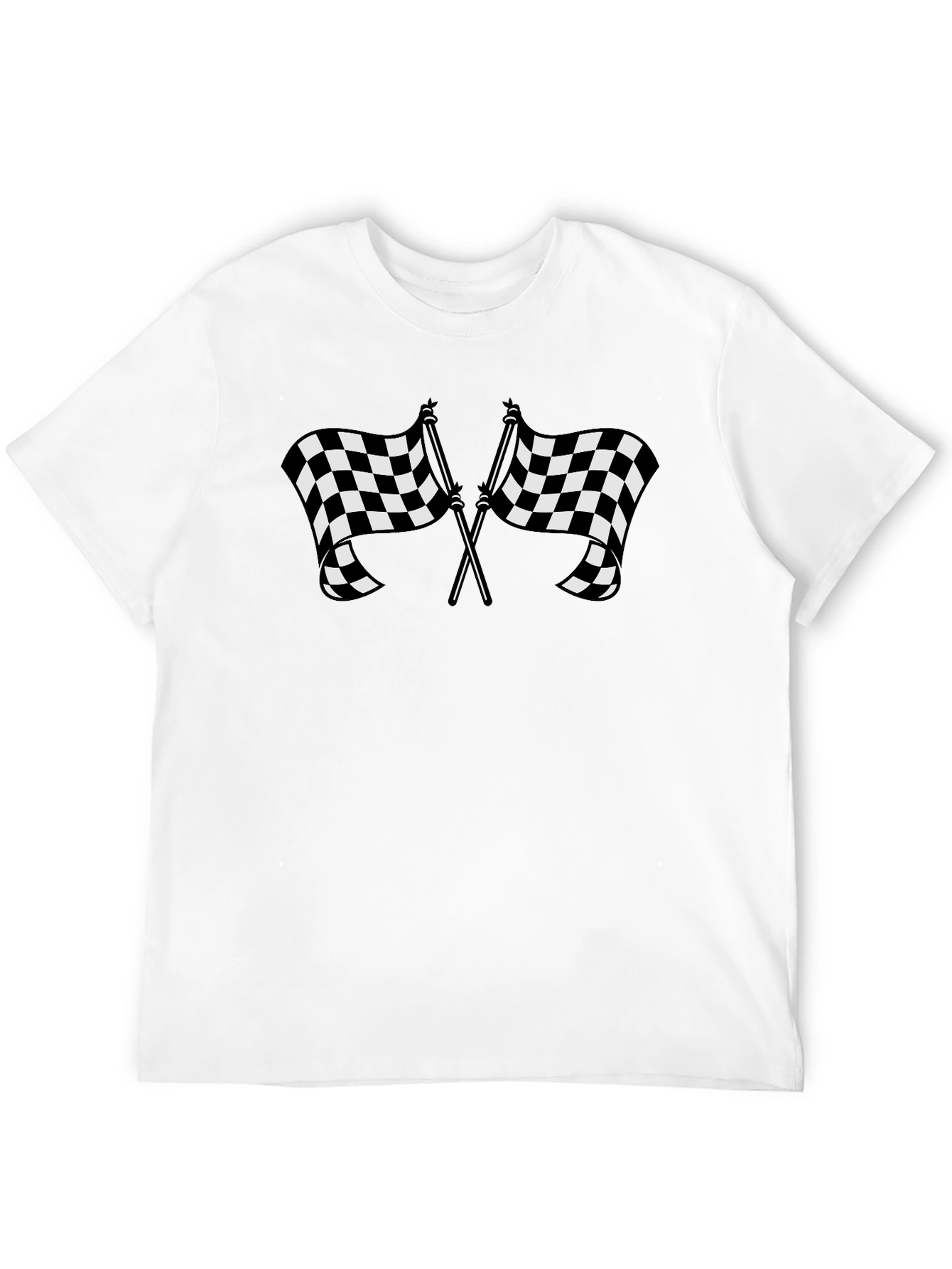Black Racing Flags Graphic T-Shirt - Black view 12