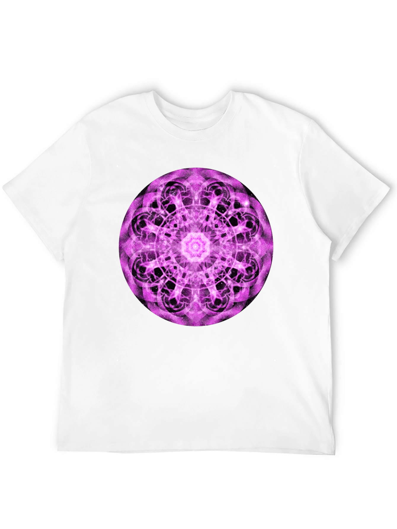 Black Mystic Mandala Black T-Shirt view 12