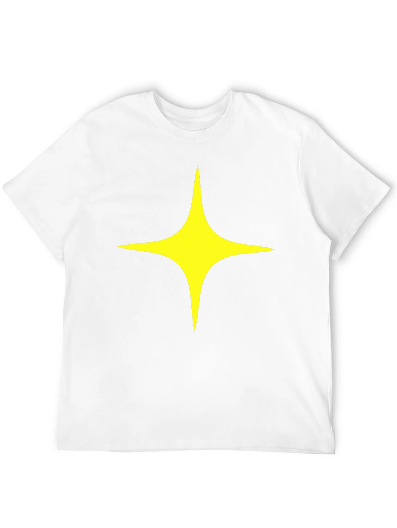 Black Black T-Shirt with Yellow Star Design view 12