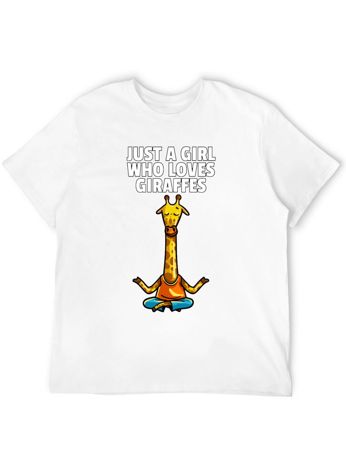 Black Giraffe Lover Women's T-Shirt - Yoga Design view 12