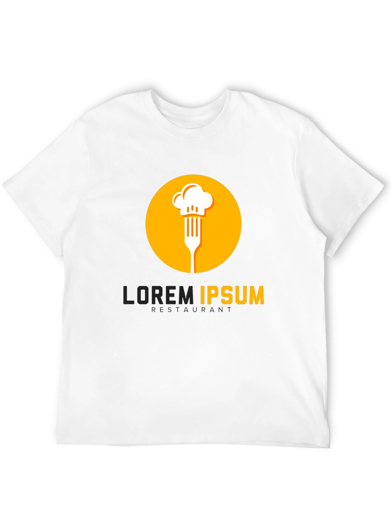 Black Chef Hat and Fork Graphic T-Shirt view 12