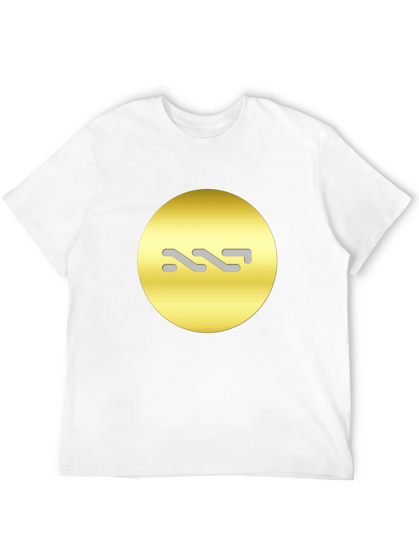 Black Modern Black Tee with Abstract Gold Design view 12