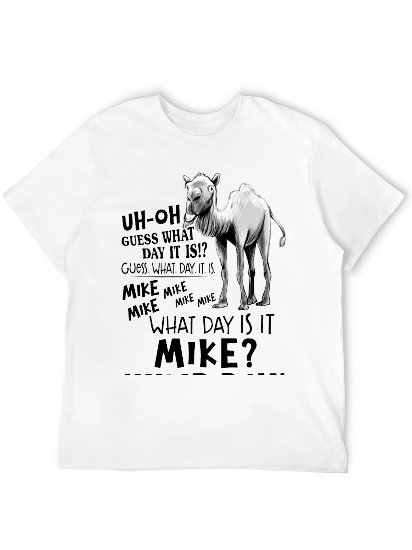 Black What Day Is It? Camel T-Shirt view 12