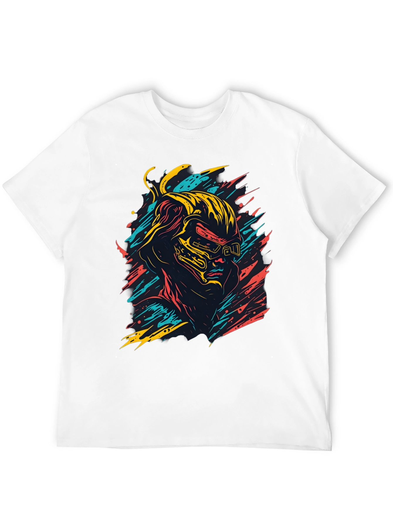 Black Cyberpunk Graphic Tee - Cool Retro Gamer Style Shirt view 12