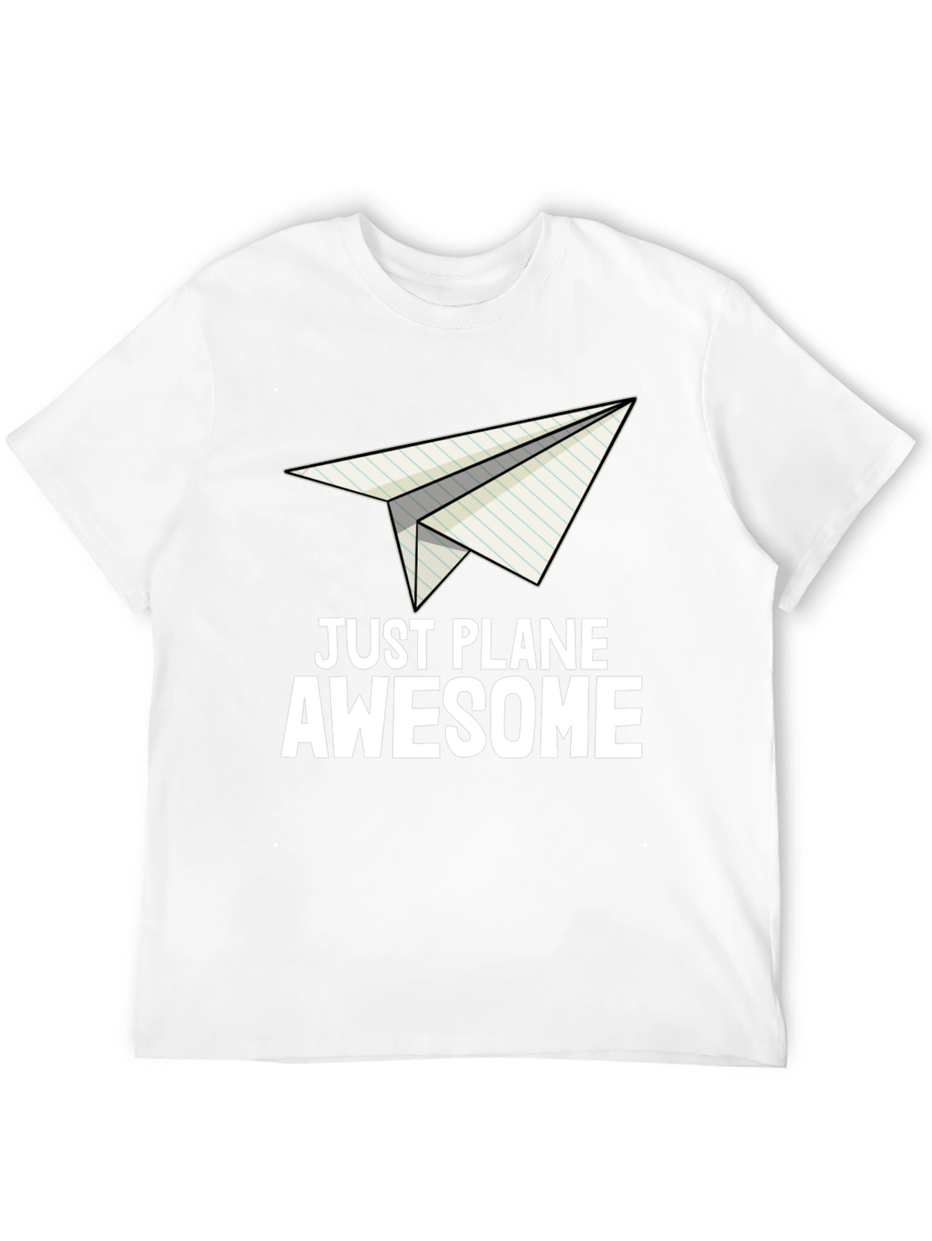 Black Just Plane Awesome Graphic T-Shirt view 12