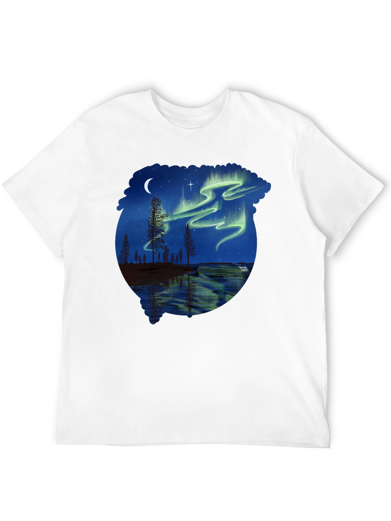 Black Aurora Borealis Graphic Tee - Nature Lover's T-Shirt view 12