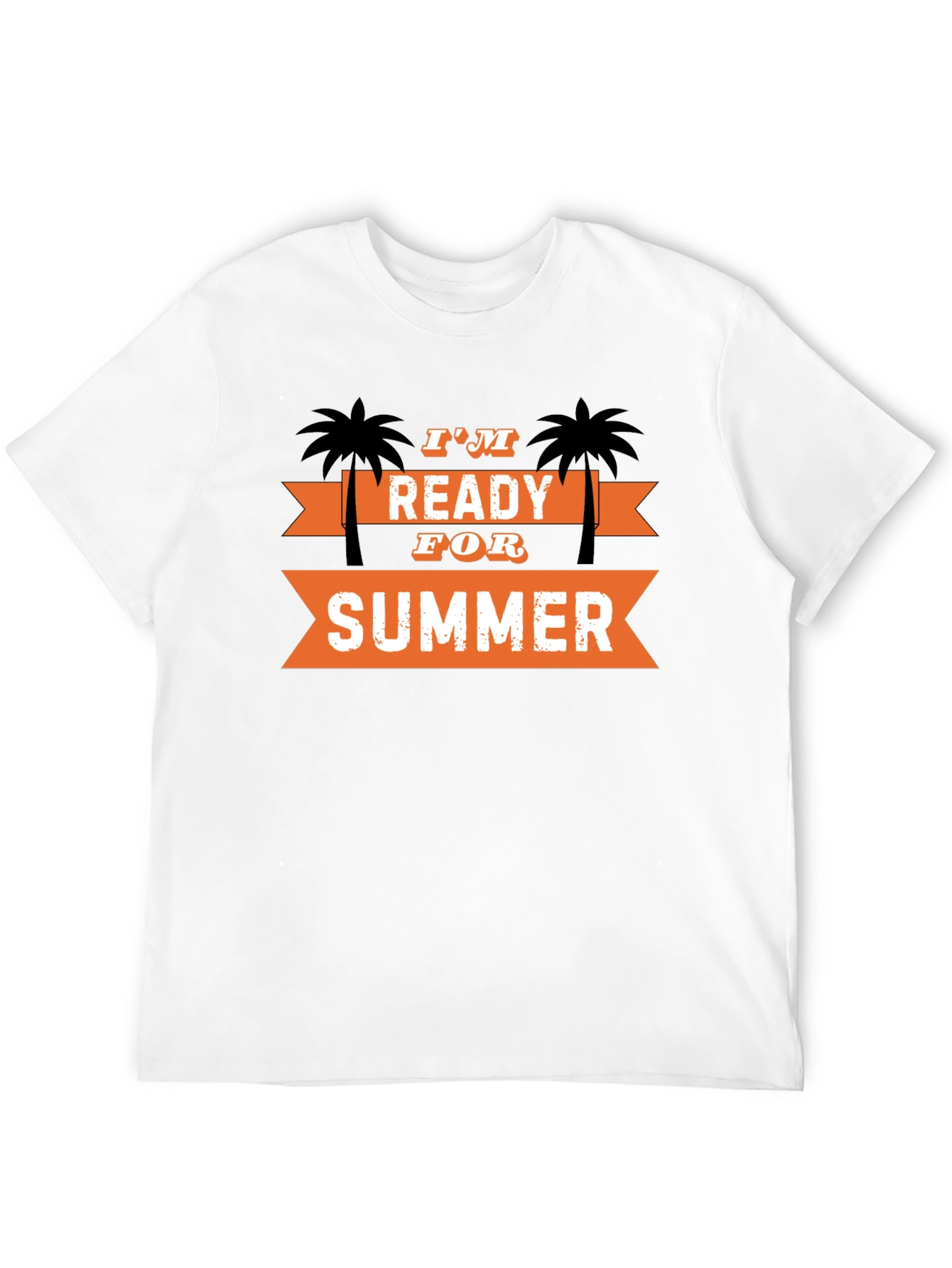 Black I'm Ready for Summer T-Shirt Palm Tree Graphic Tee view 12