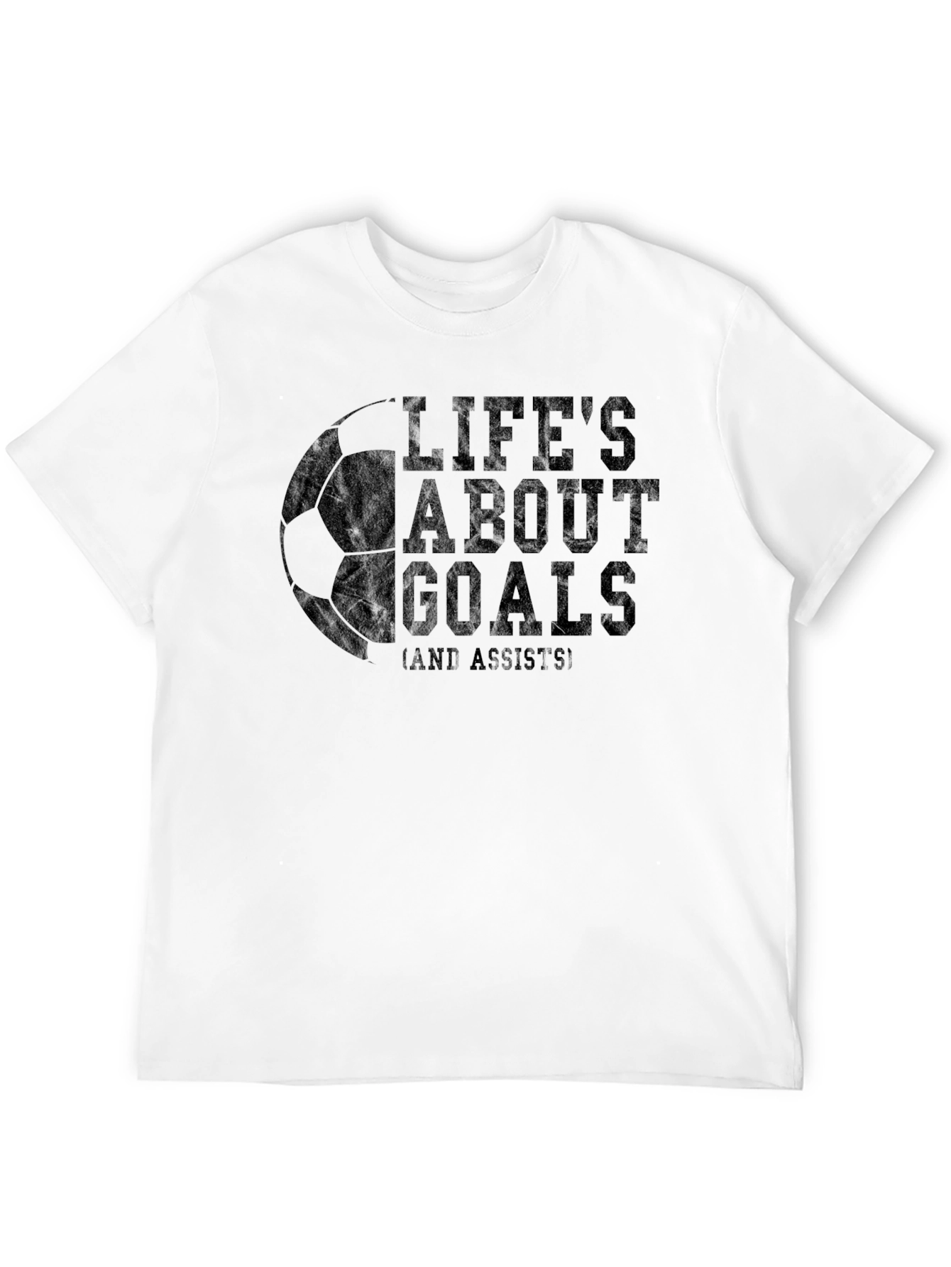 Black Life's About Goals T-Shirt - Soccer Fan Tee view 12
