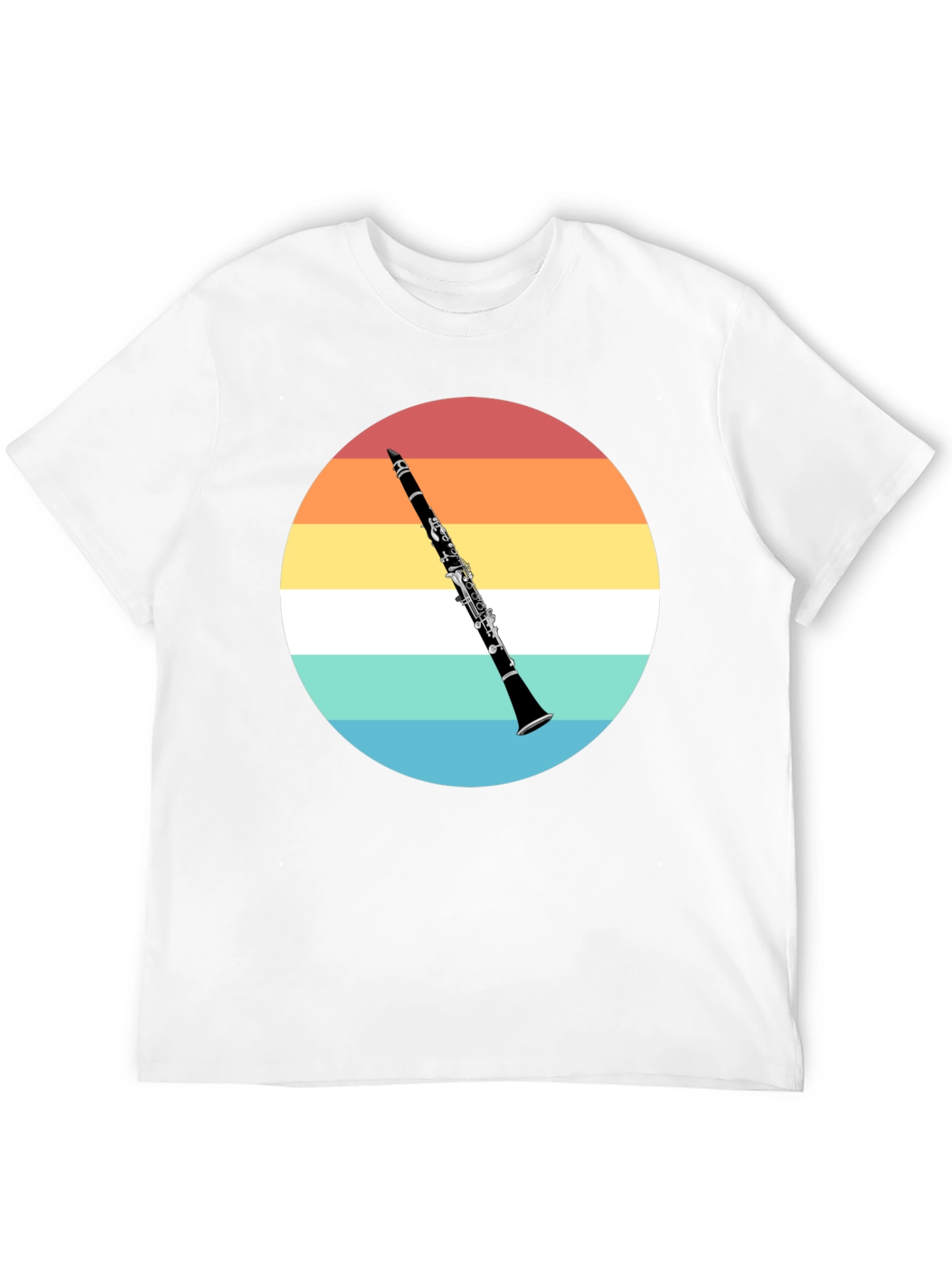 Black Clarinet Sunset T-Shirt - Musician Gift view 12