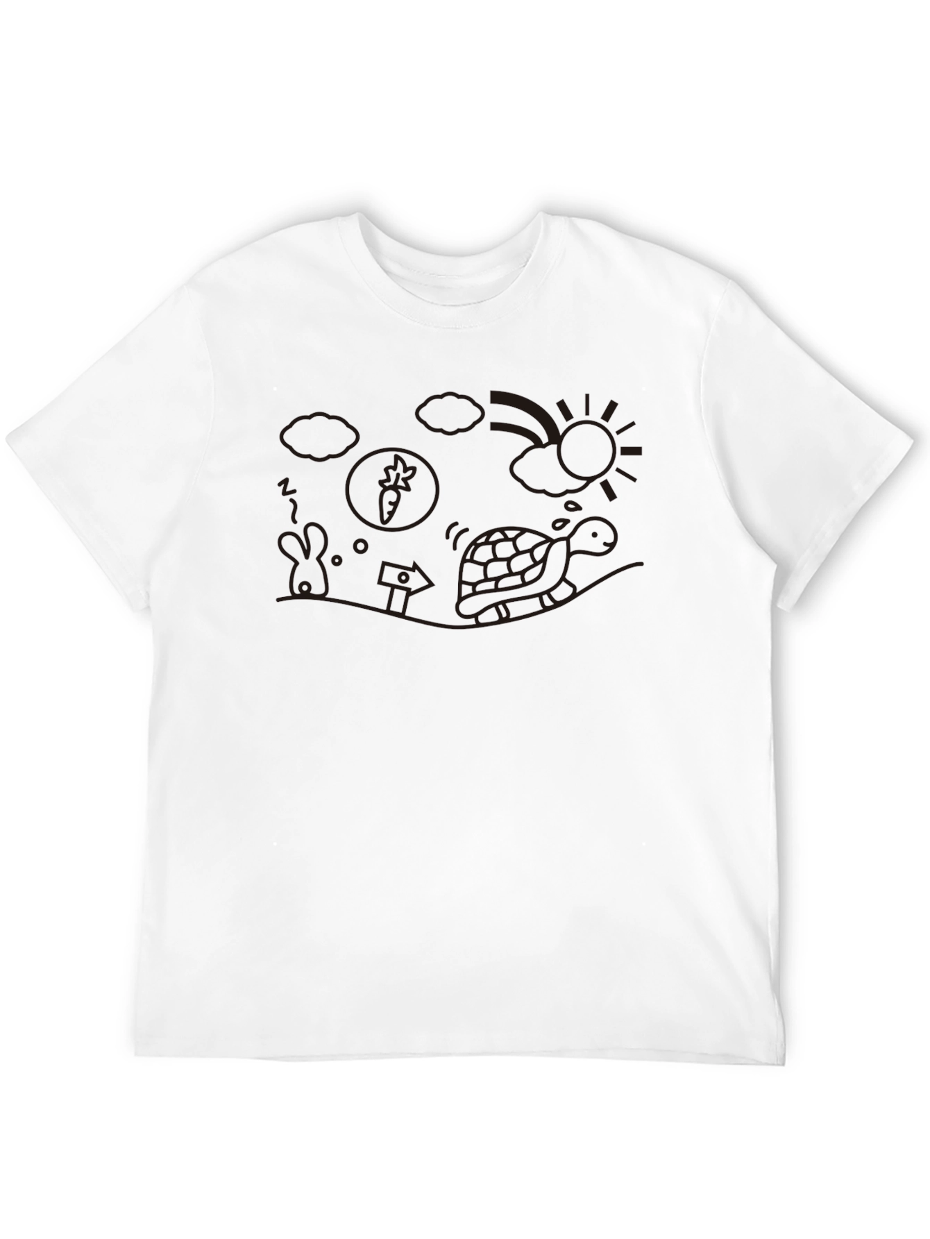 Black Whimsical Turtle Graphic Tee - Casual Black T-Shirt view 12
