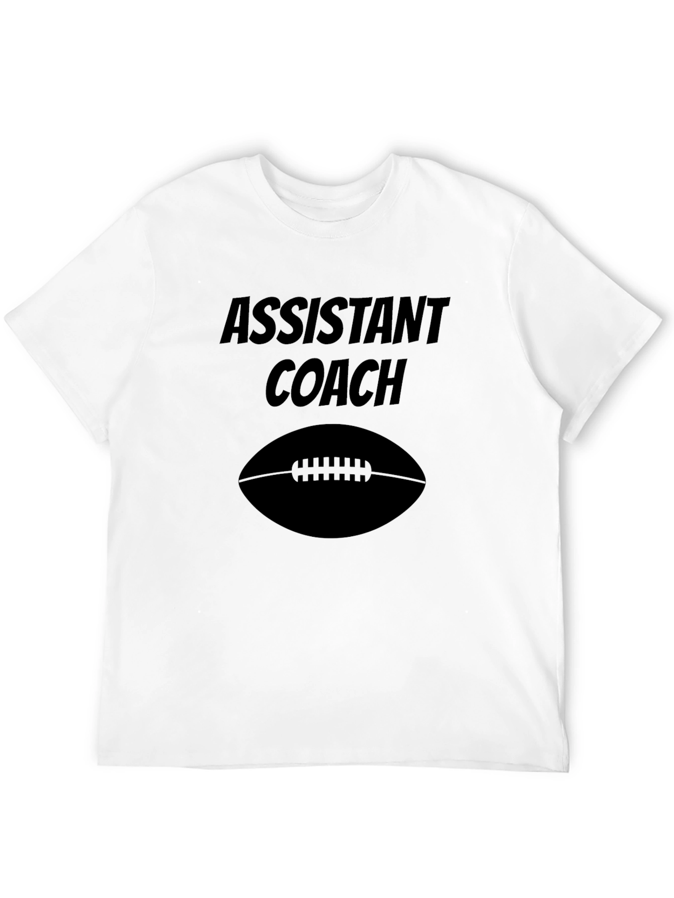 Black Assistant Coach Football T-Shirt - Black view 12