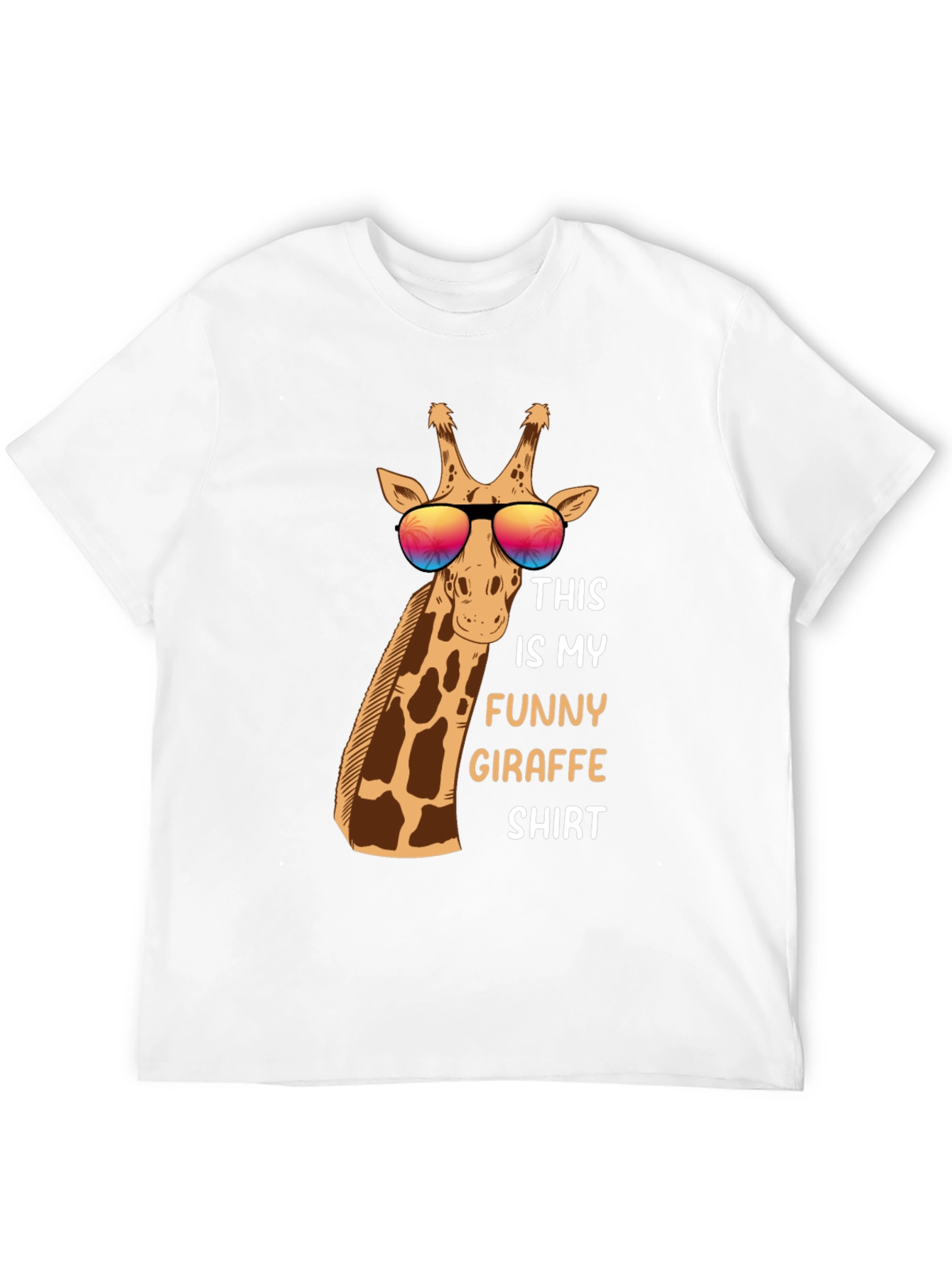 Black Funny Giraffe T-Shirt view 12