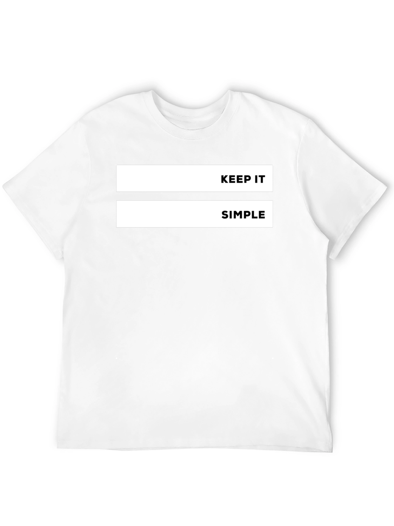Black Keep It Simple Graphic Tee - Black Casual T-Shirt view 12
