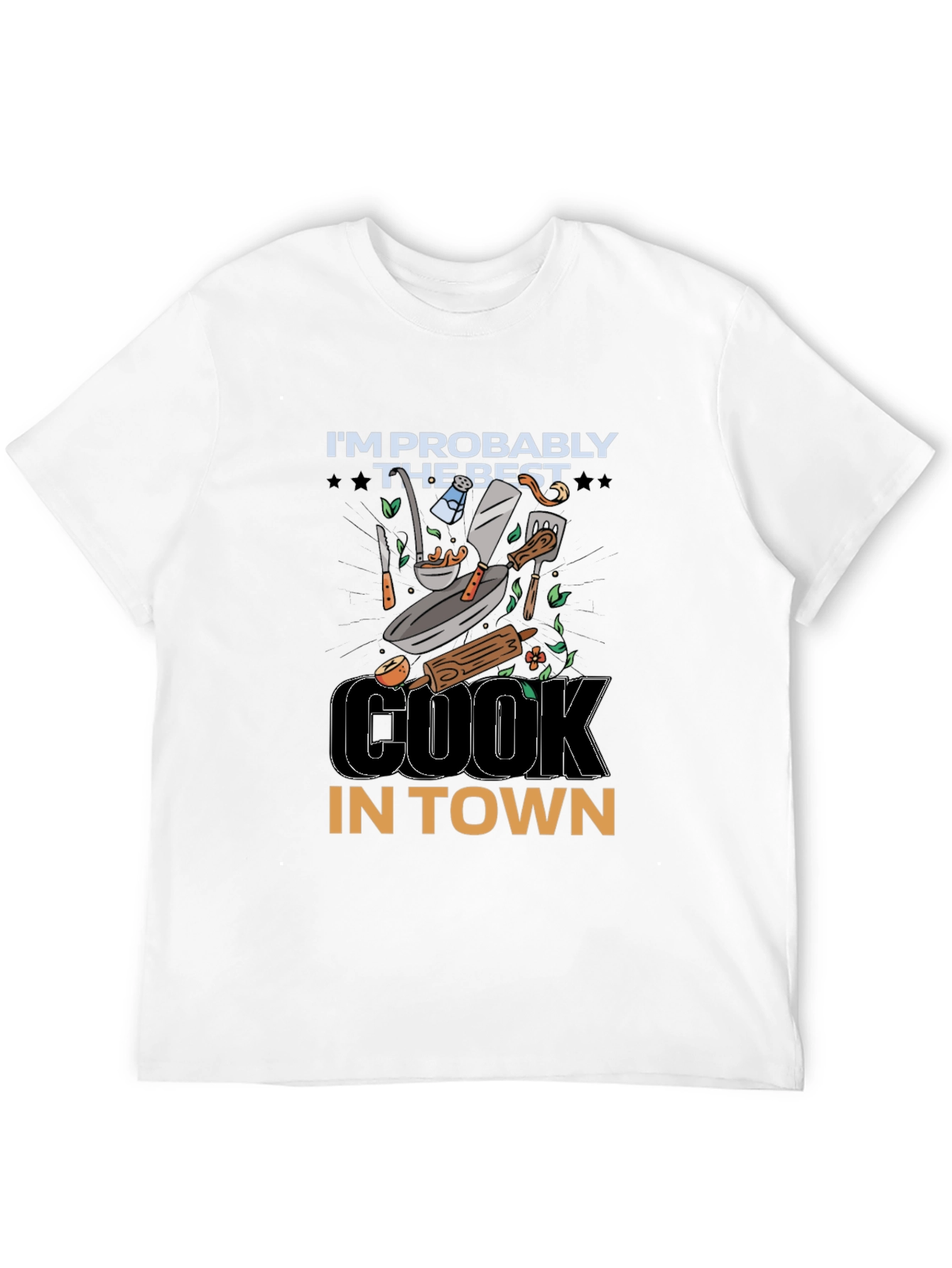 Black Best Cook in Town Graphic T-Shirt - Chef Apparel view 12