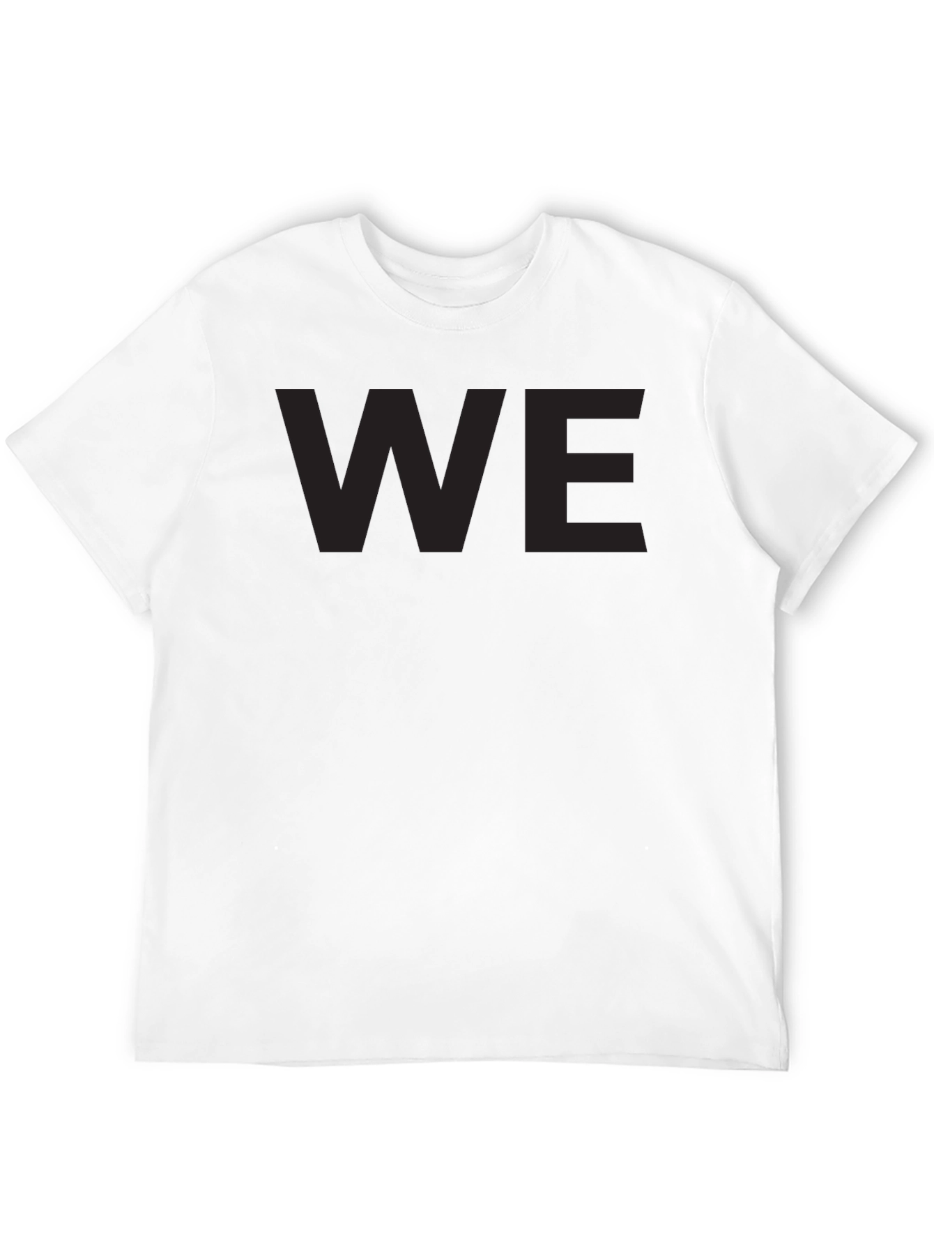 Black Minimalist "WE" Black Crew Neck T-Shirt view 12