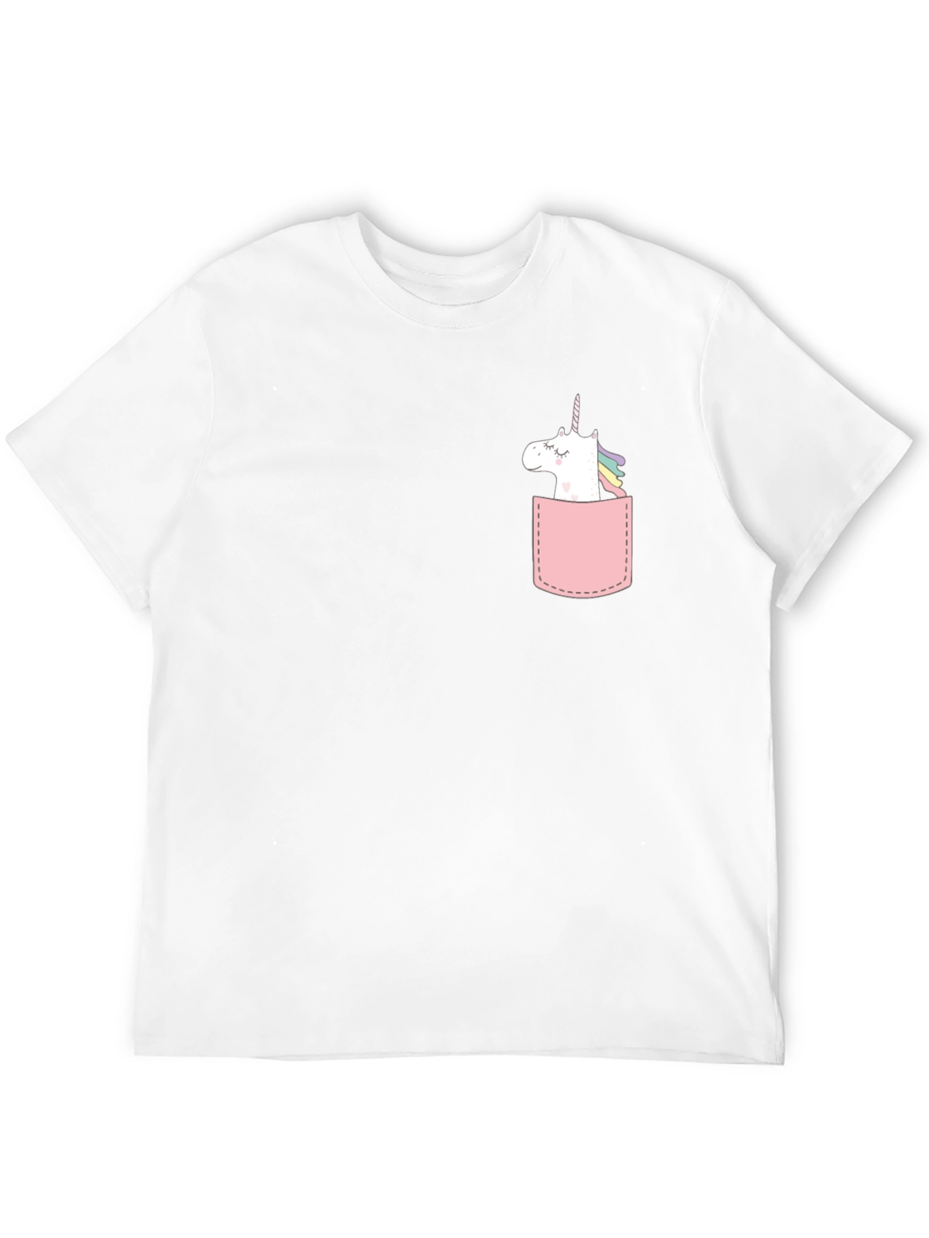 Black Unicorn Pocket Tee - Black Crewneck Cotton Casual view 12