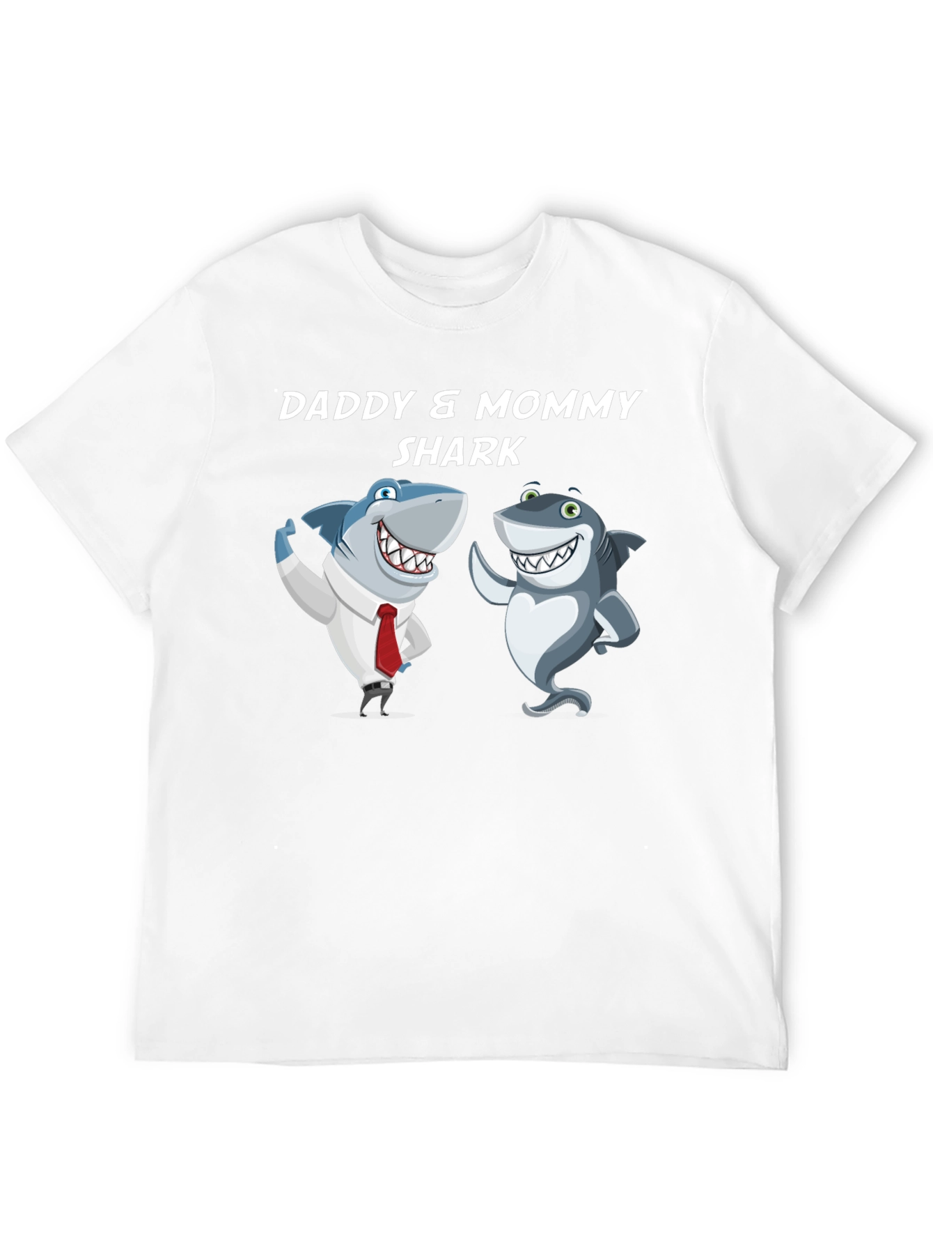 Black Daddy & Mommy Shark T-Shirt - Cute Family Tee view 12
