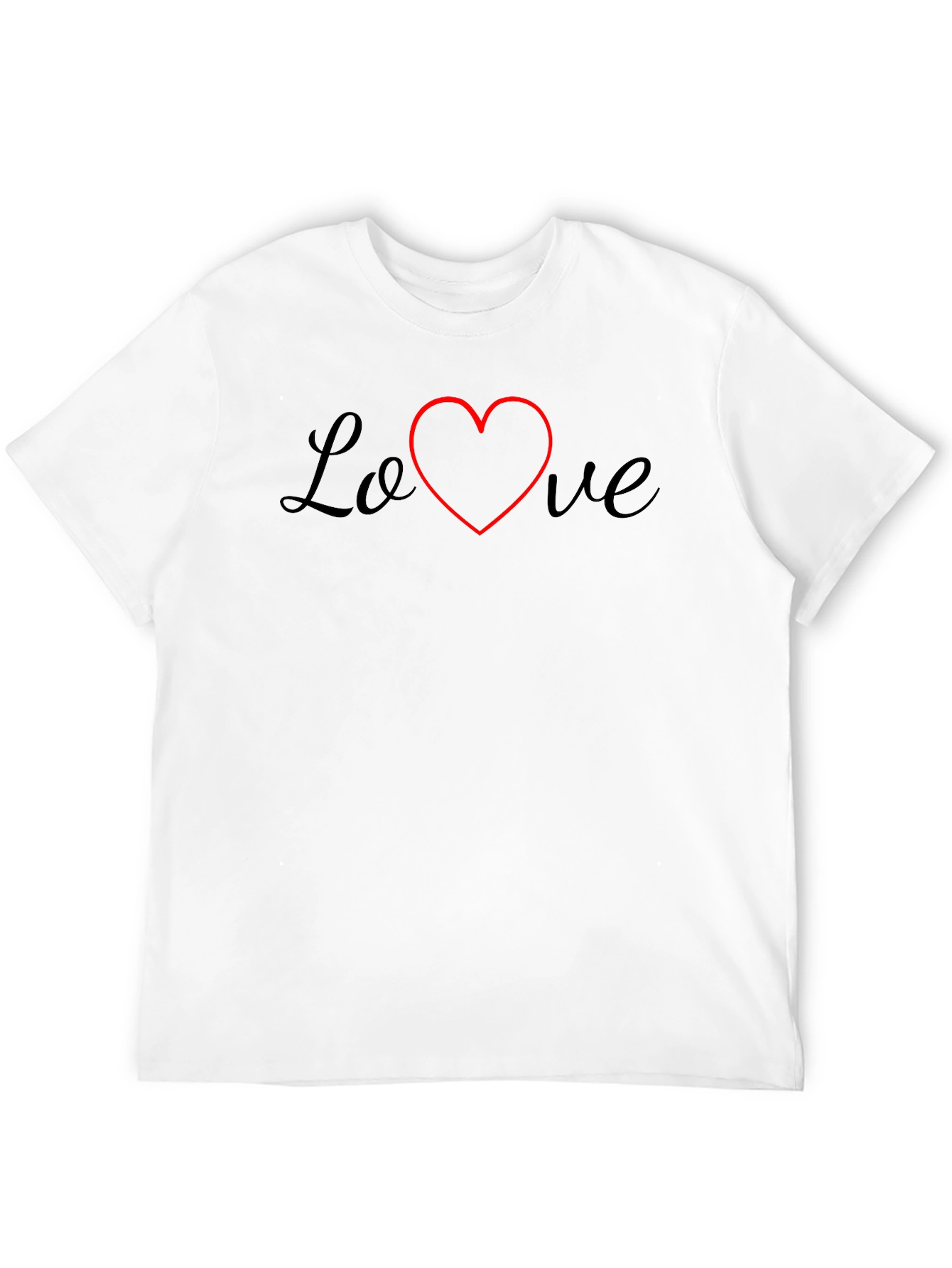 Black Love Heart Graphic Tee - Black view 12