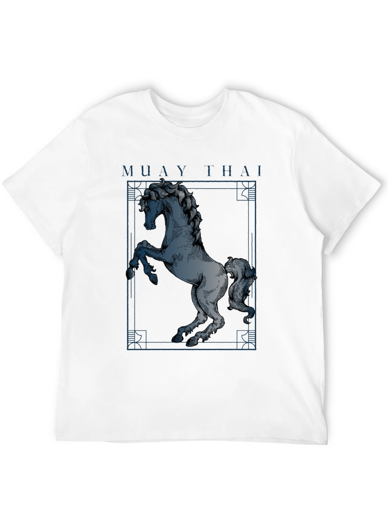 Black Muay Thai Horse Graphic T-Shirt - Black view 12