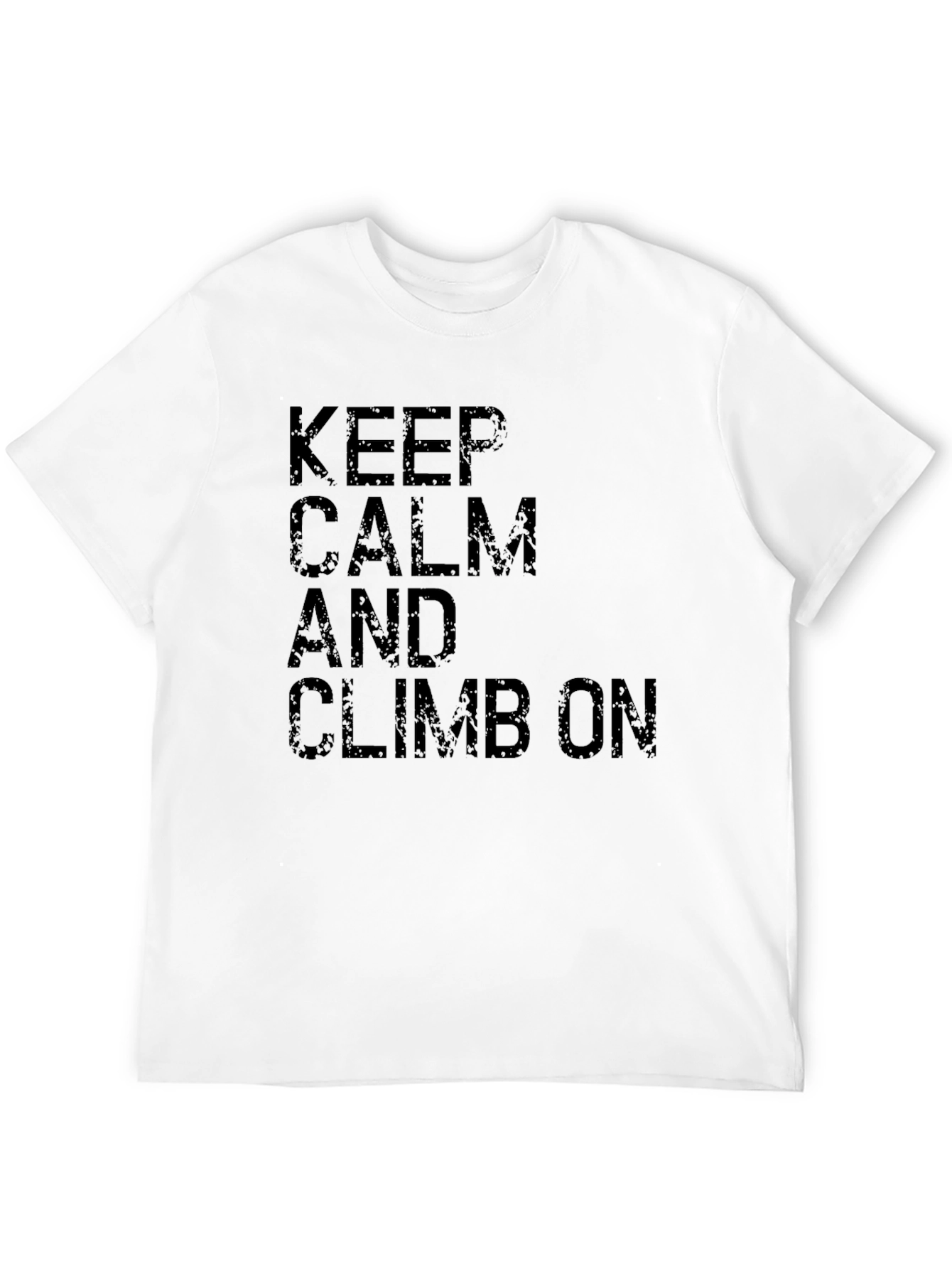 Black Keep Calm and Climb On T-Shirt - Black Cotton Tee view 12