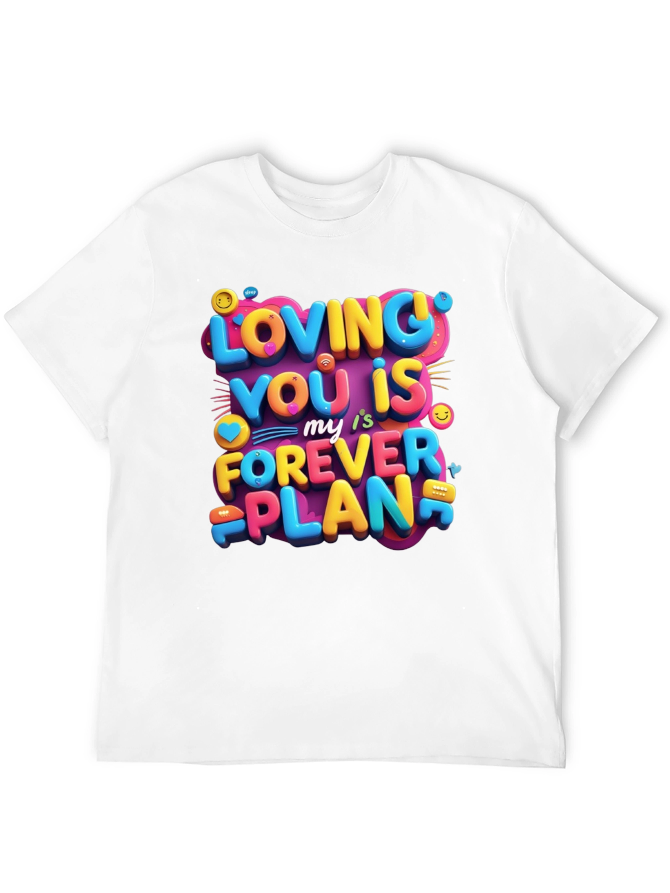 Black Loving You is My Forever Plan Graphic Tee view 12