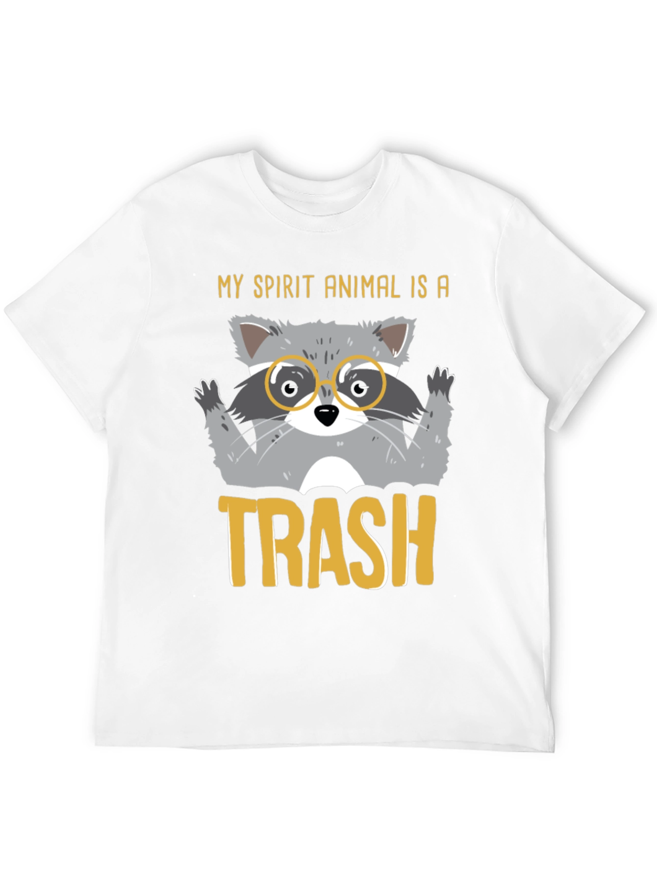 Black My Spirit Animal is Trash Raccoon Graphic T-Shirt view 12