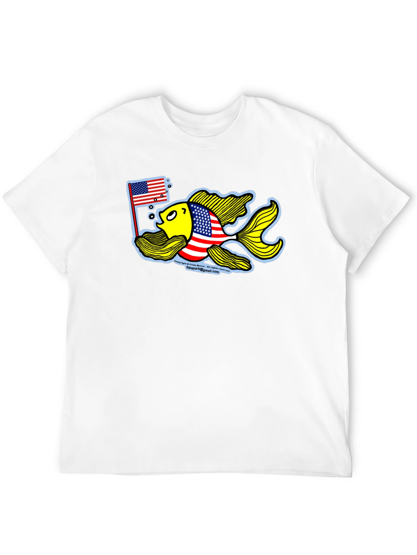 Black Patriotic Goldfish Graphic Tee view 12