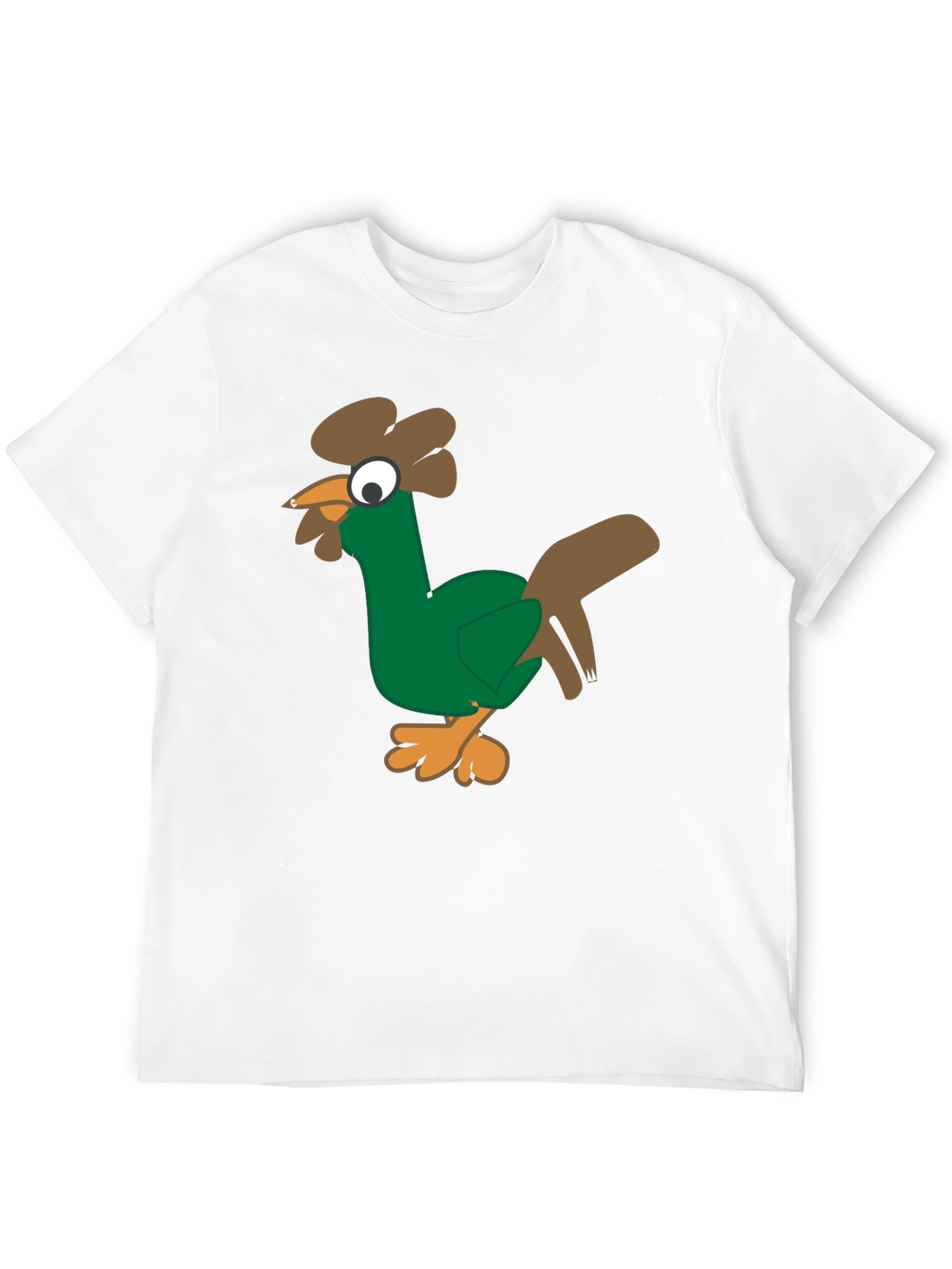 Black Funny Chicken Graphic Tee - Black Cotton T-Shirt view 12