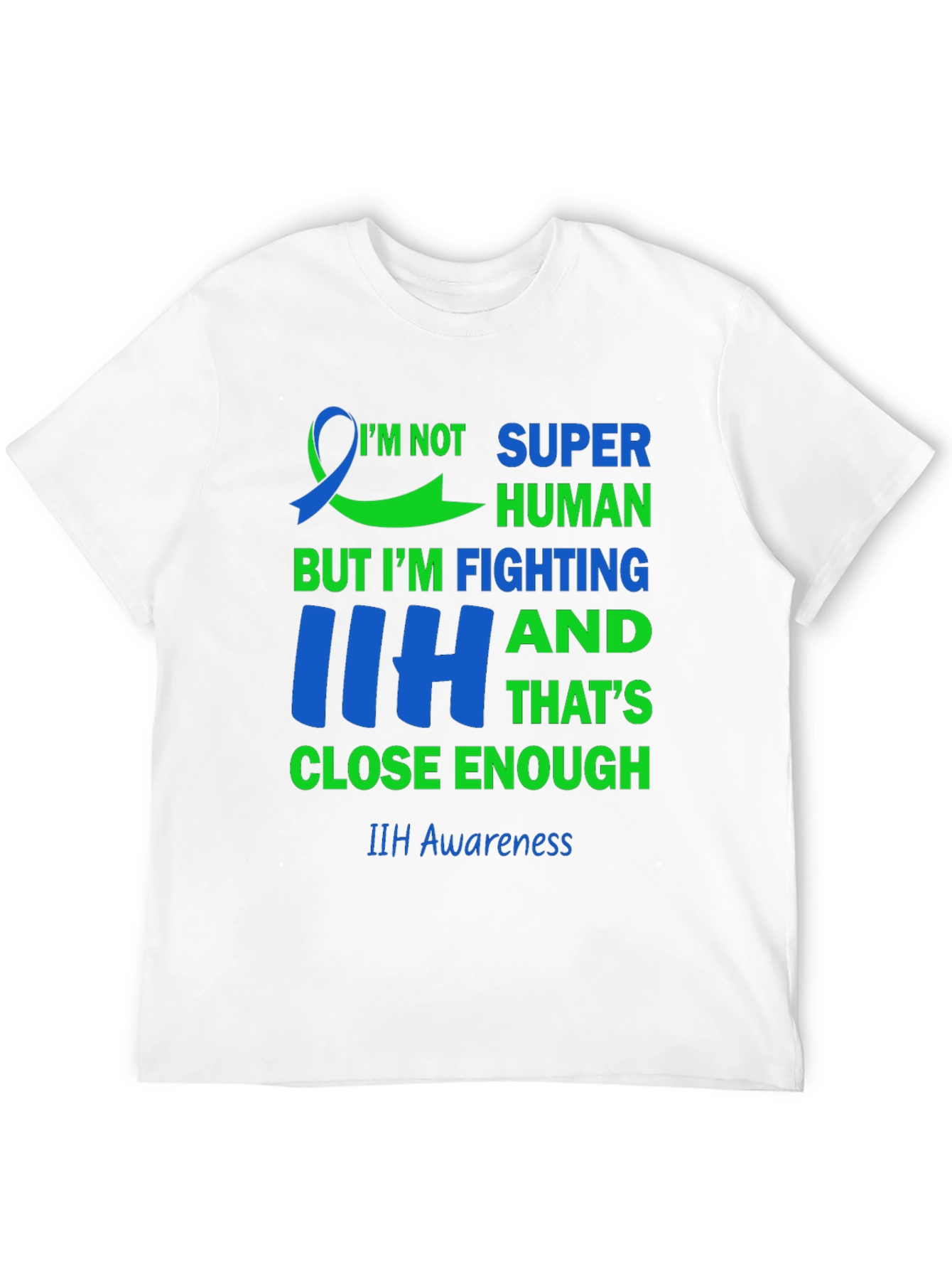Black IIH Awareness T-Shirt - "Fighting" Design view 12