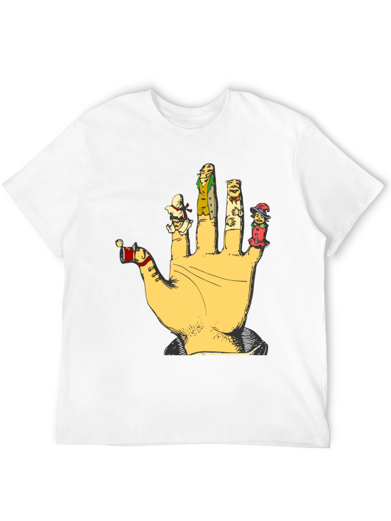 Black Finger Puppets Graphic T-Shirt view 12