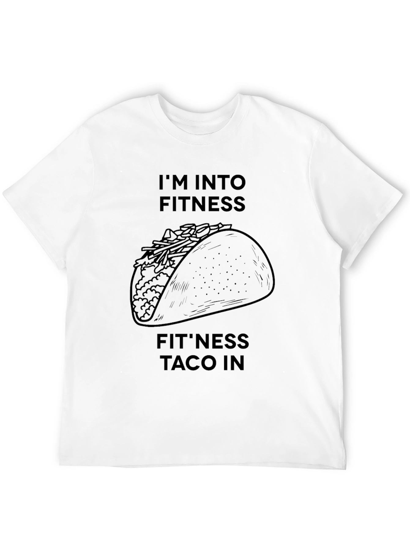 Black Fitness Taco T-Shirt - Humorous Graphic Tee view 12