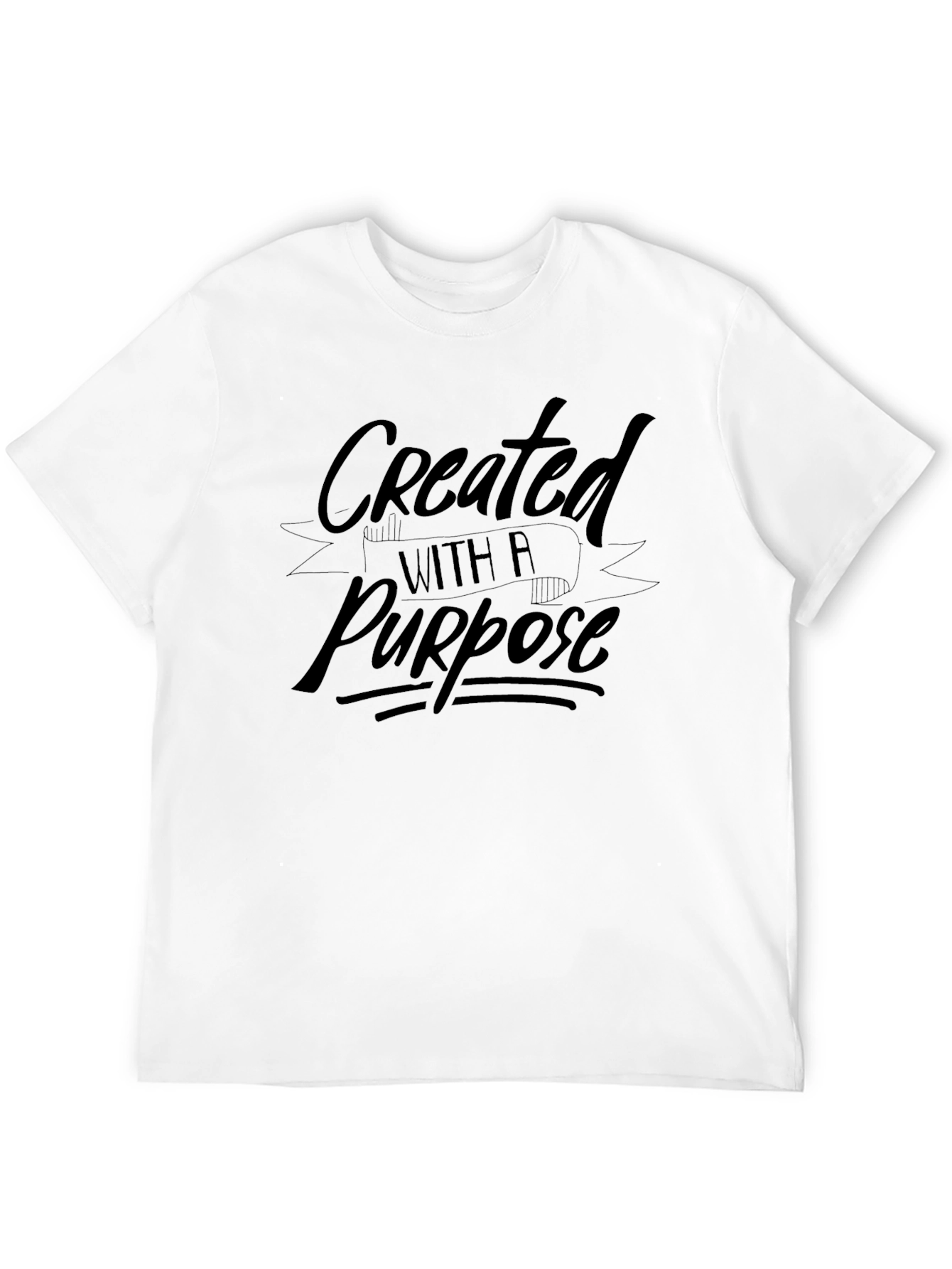 Black Created With A Purpose T-Shirt view 12