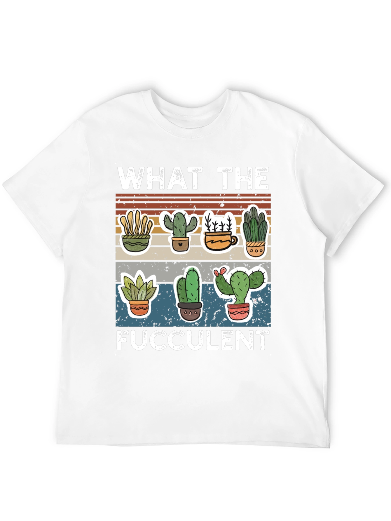 Black Funny Succulent T-Shirt - "What the Fucculent" Cactus Design view 12