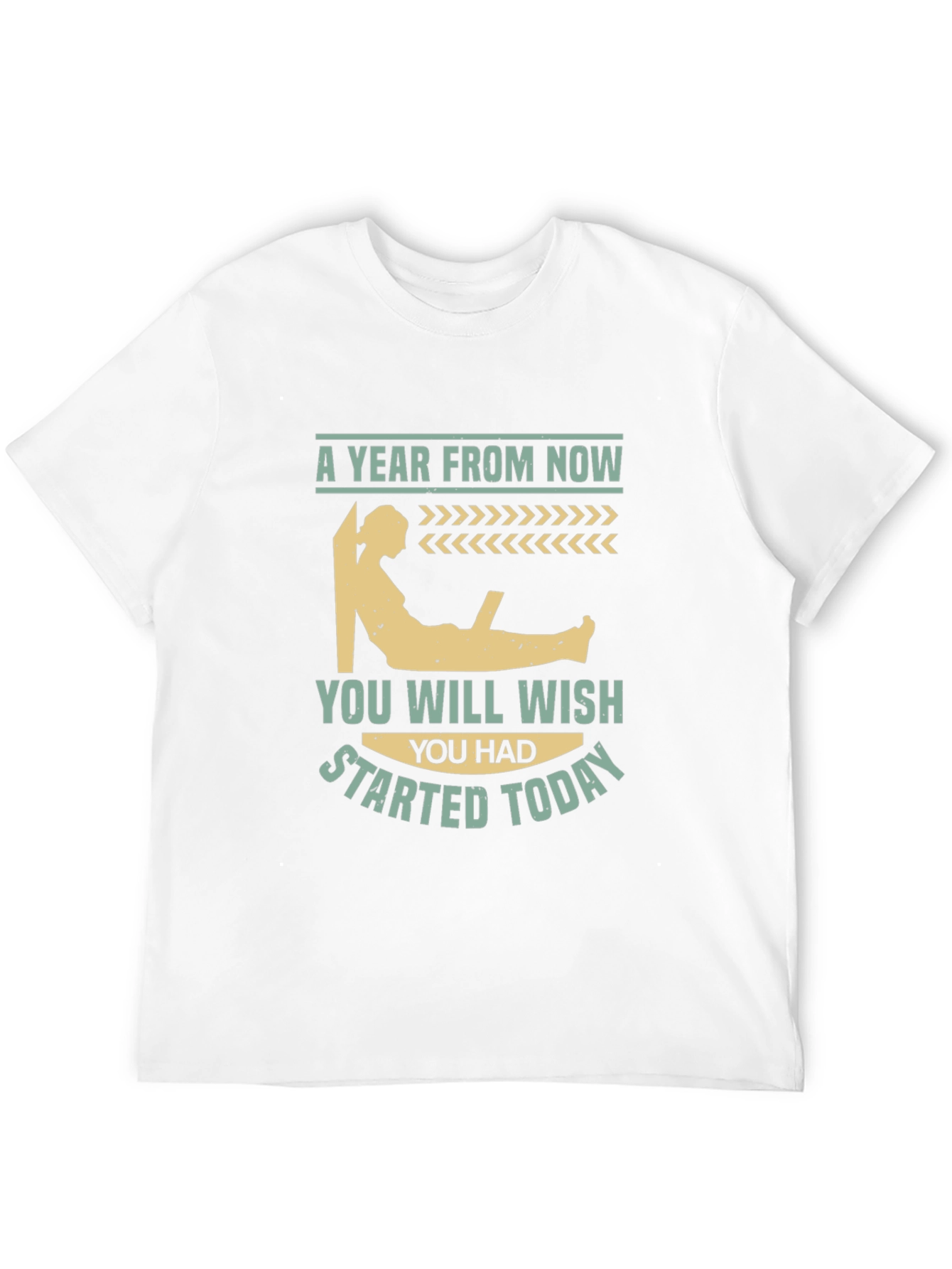 Black Motivational T-Shirt - A Year From Now, Start Today! view 12