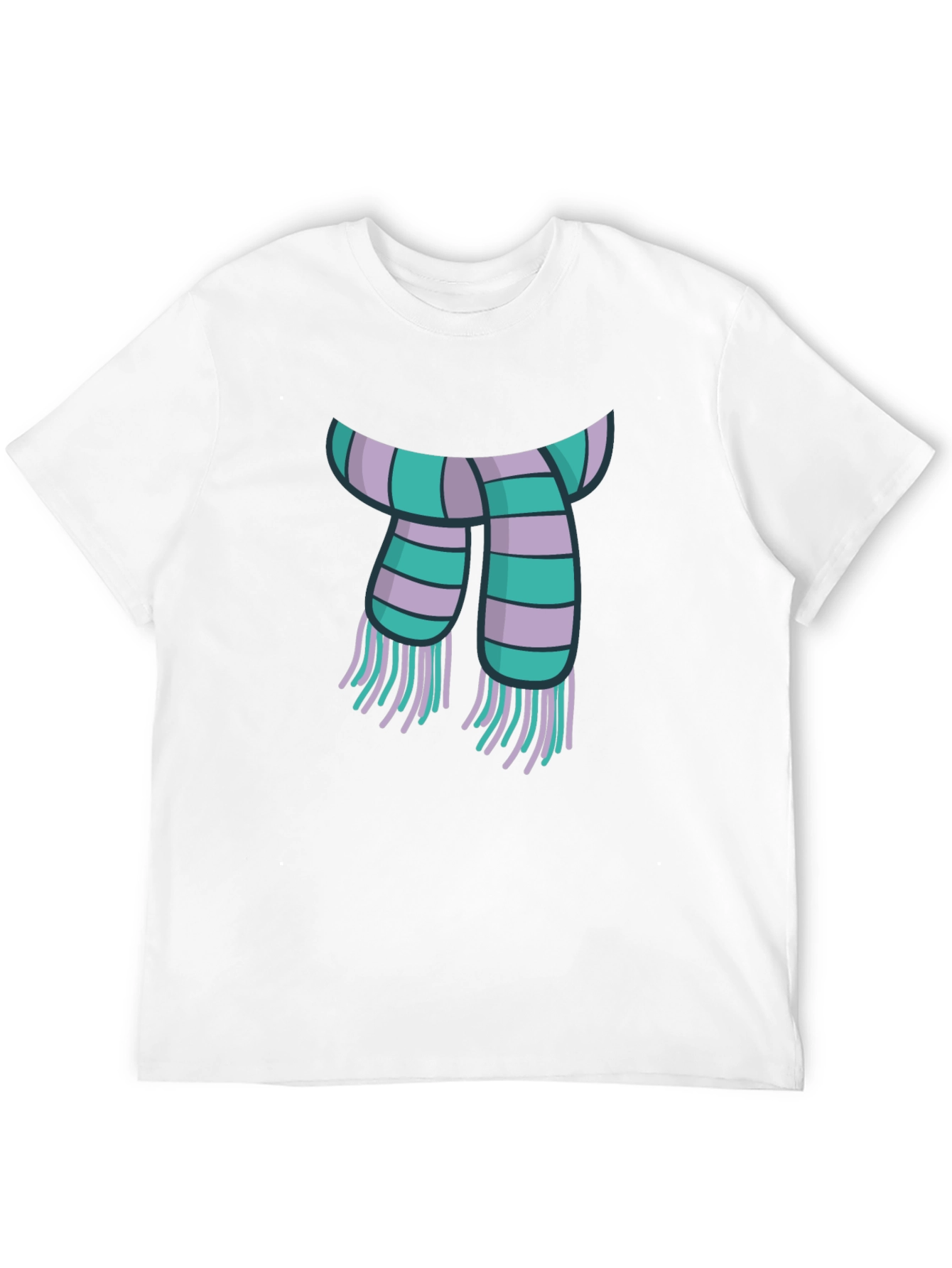 Black Striped Scarf Graphic Tee - Casual Style view 12