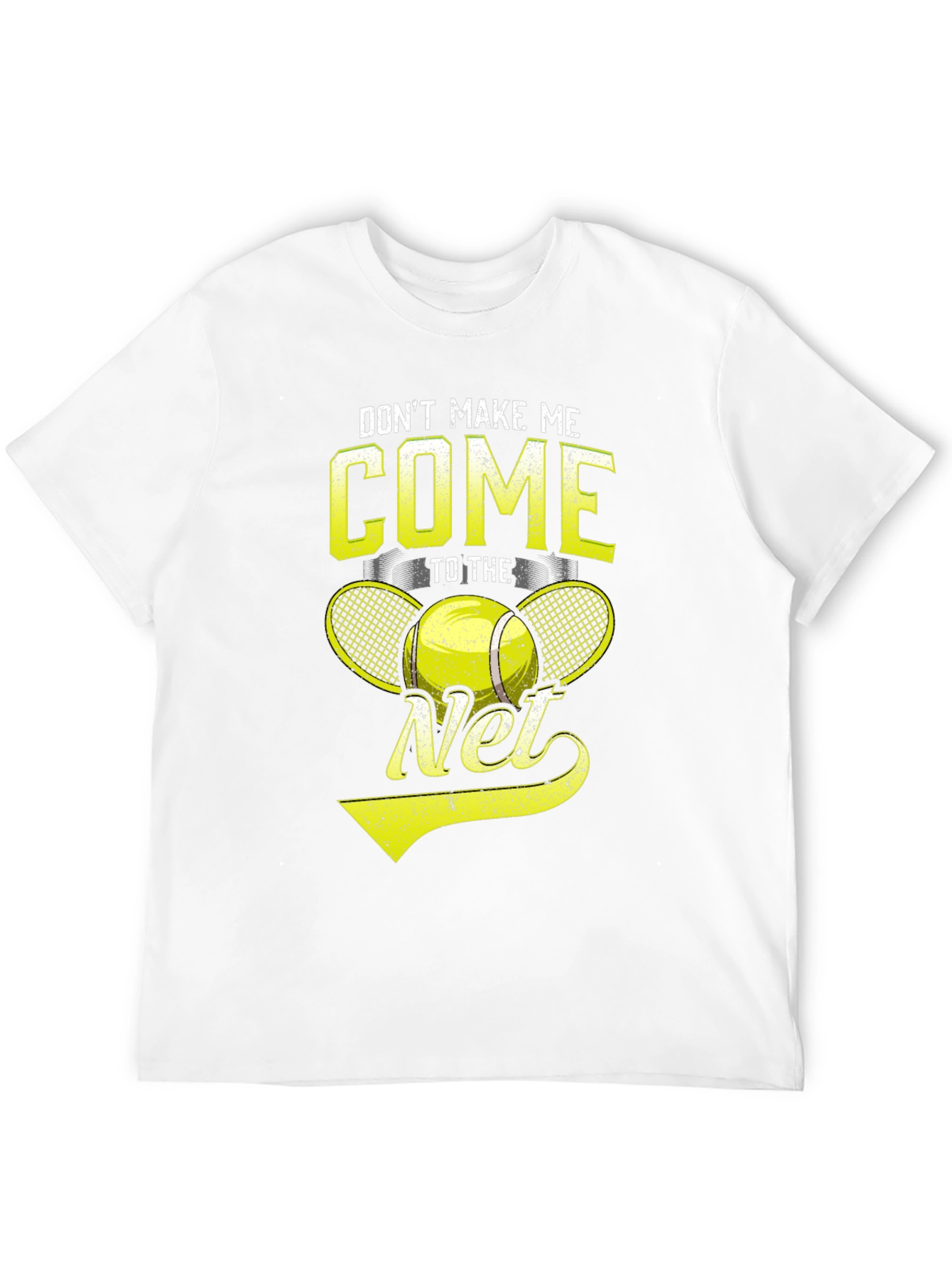 Black Tennis T-Shirt - Don't Make Me Come To The Net view 12
