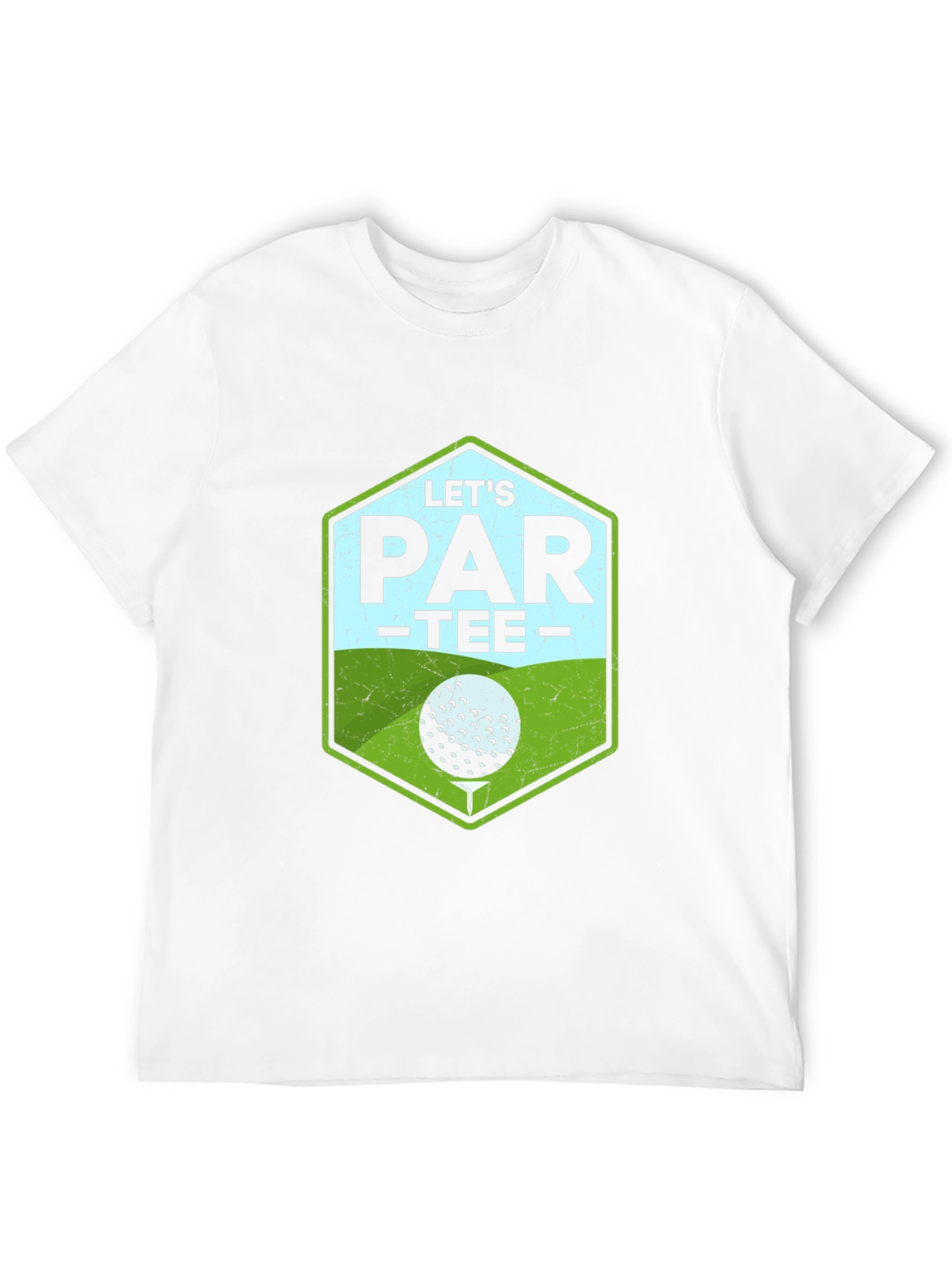 Black Let's Par-Tee Golf T-Shirt - Black Cotton Tee view 12