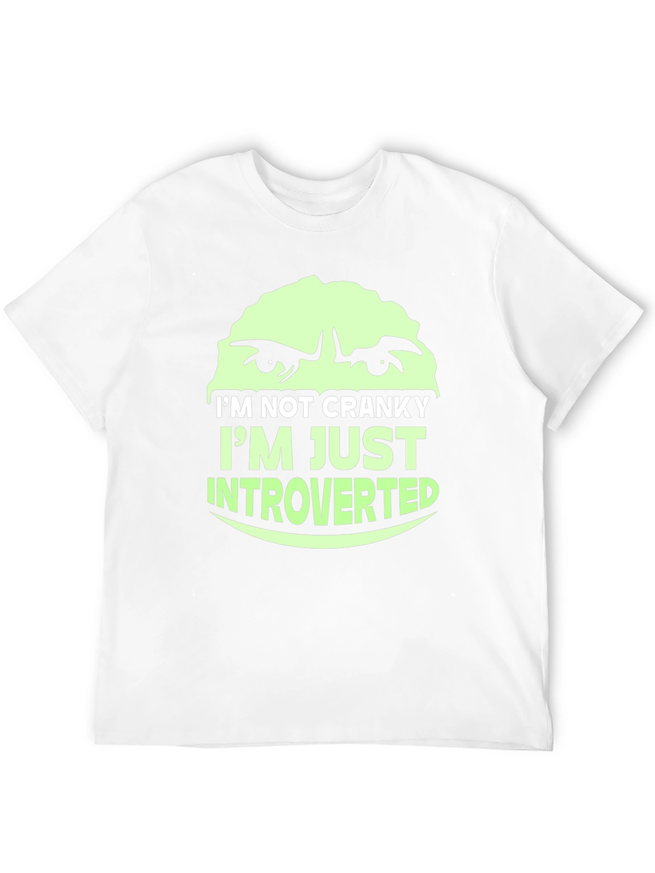 Black Introverted Graphic Tee -  Funny Slogan T-Shirt view 12