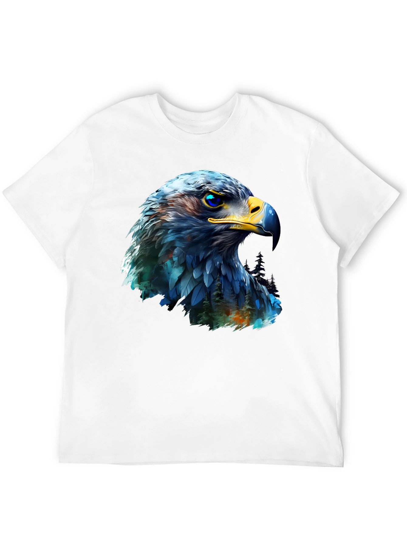 Black Eagle Graphic Print Black T-Shirt view 12