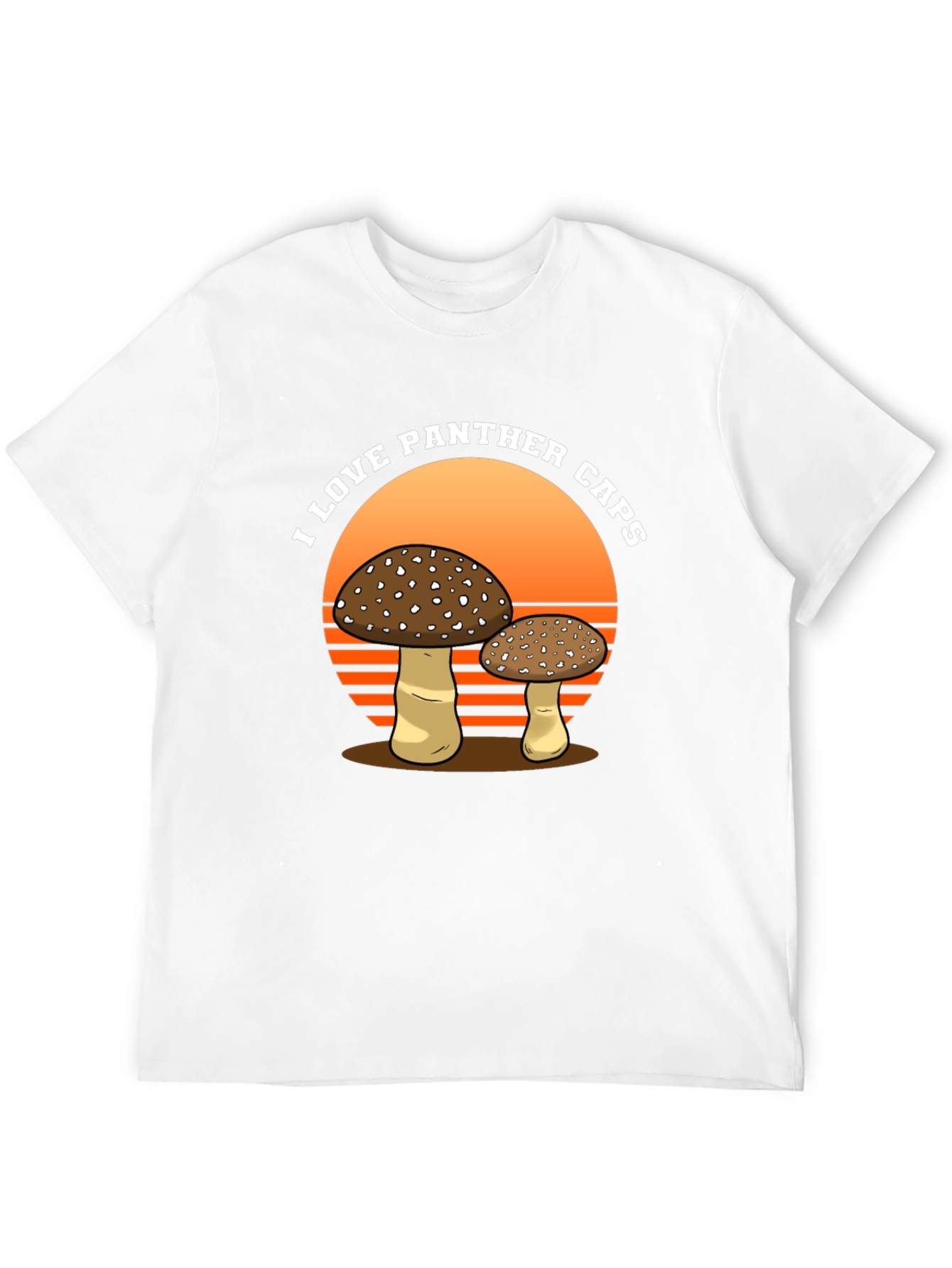 I Love Panther Caps T-Shirt Mushroom Graphic Tee - 12