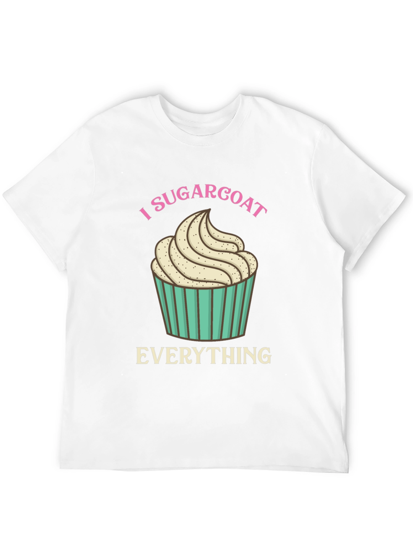 Black I Sugarcoat Everything Graphic Tee - Novelty Cupcake T-Shirt view 12