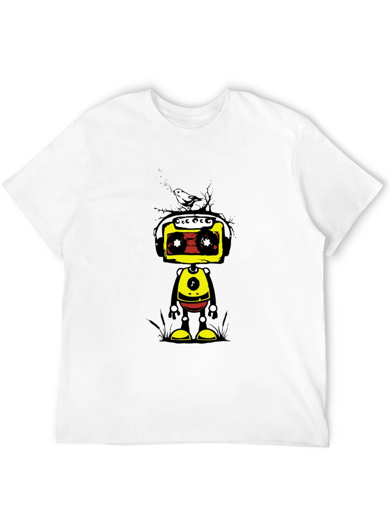 Black Retro Robot Graphic Tee - Unique Design view 12