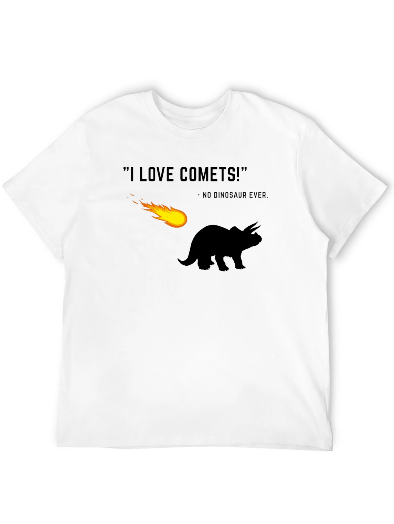Black Dinosaur Comet T-Shirt - No Dinosaur Ever! view 12