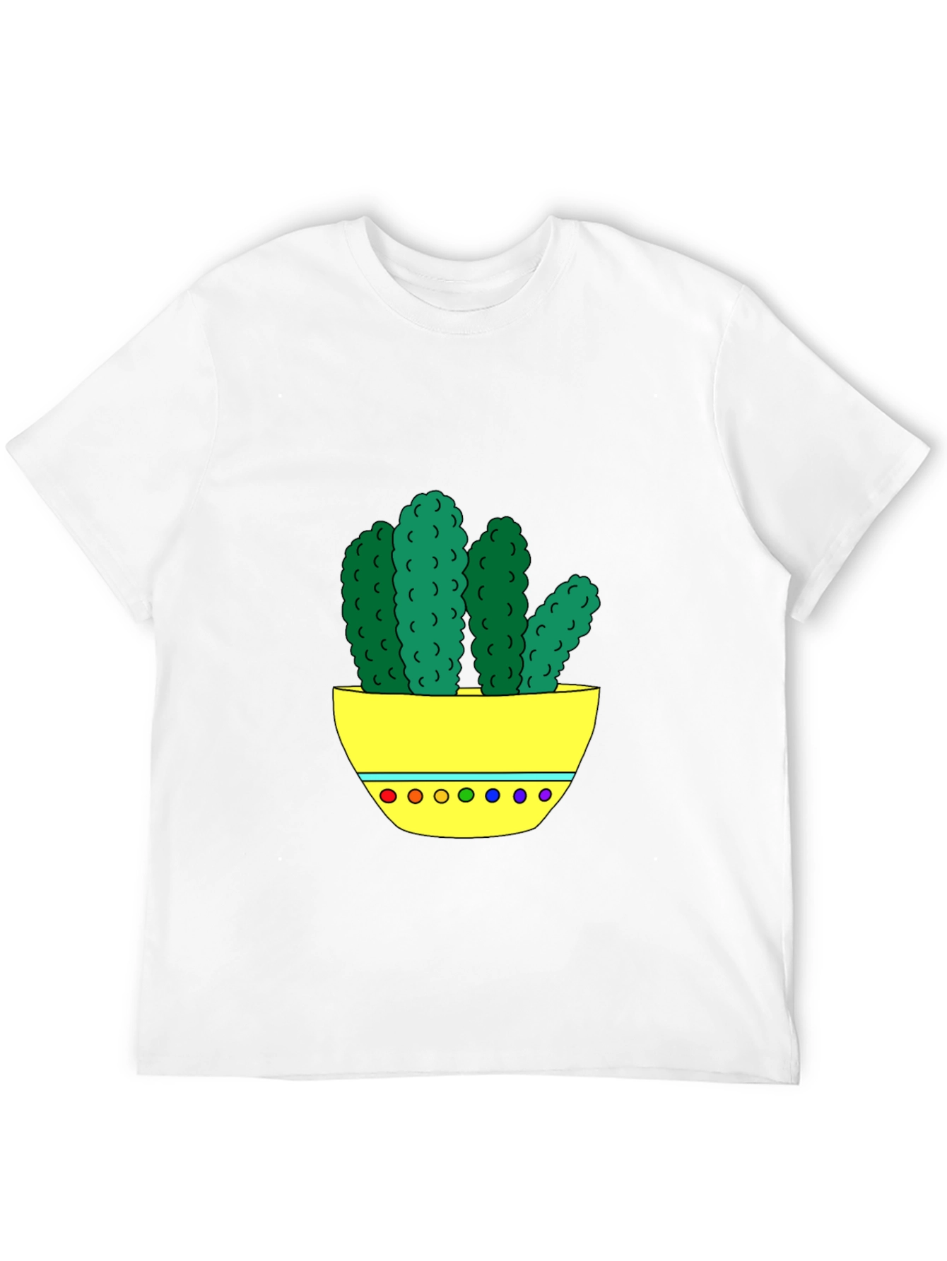 Black Cactus Graphic Tee - Unique Colorful Design view 12