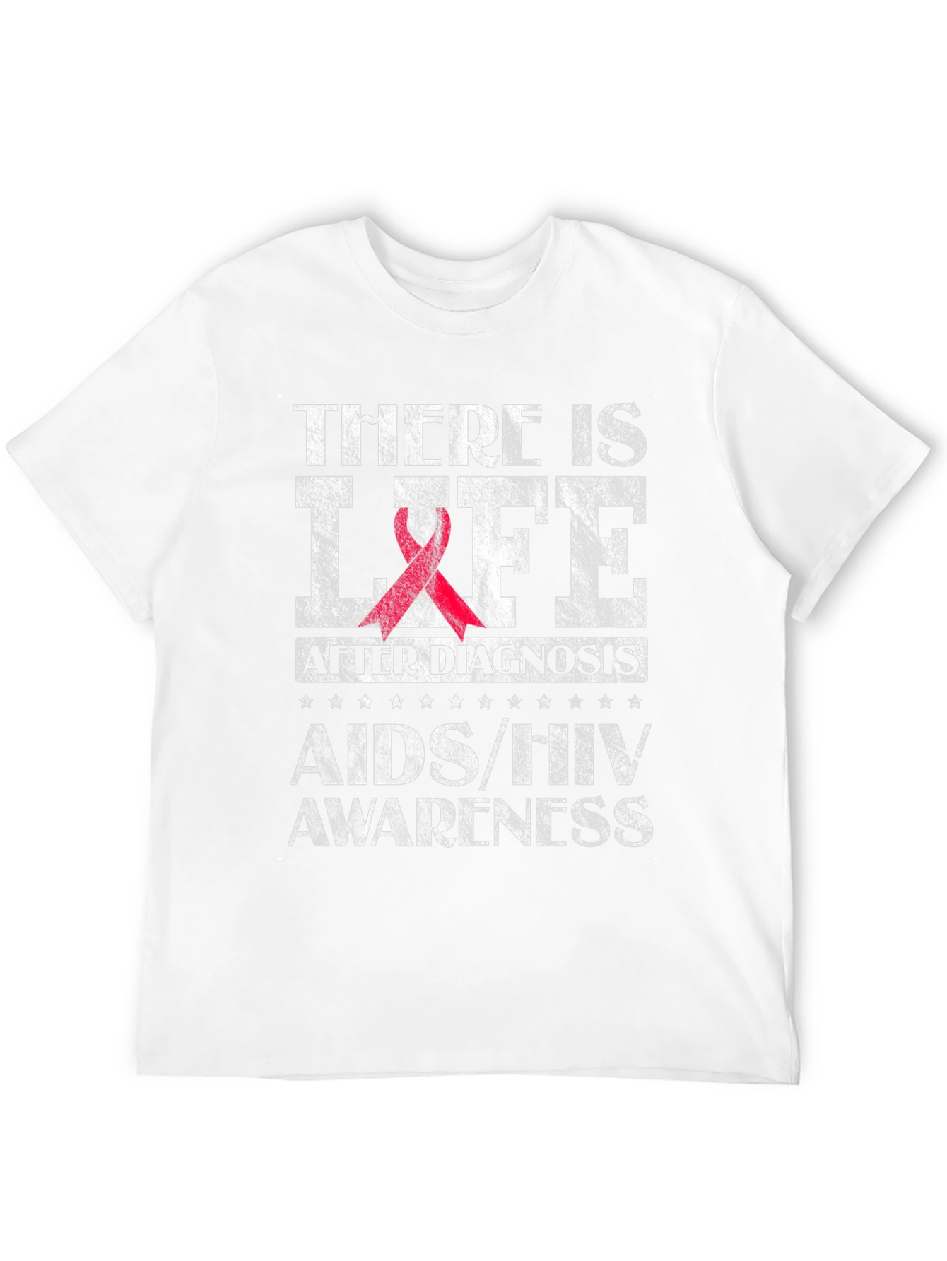 Black AIDS/HIV Awareness T-Shirt - There is Life view 12